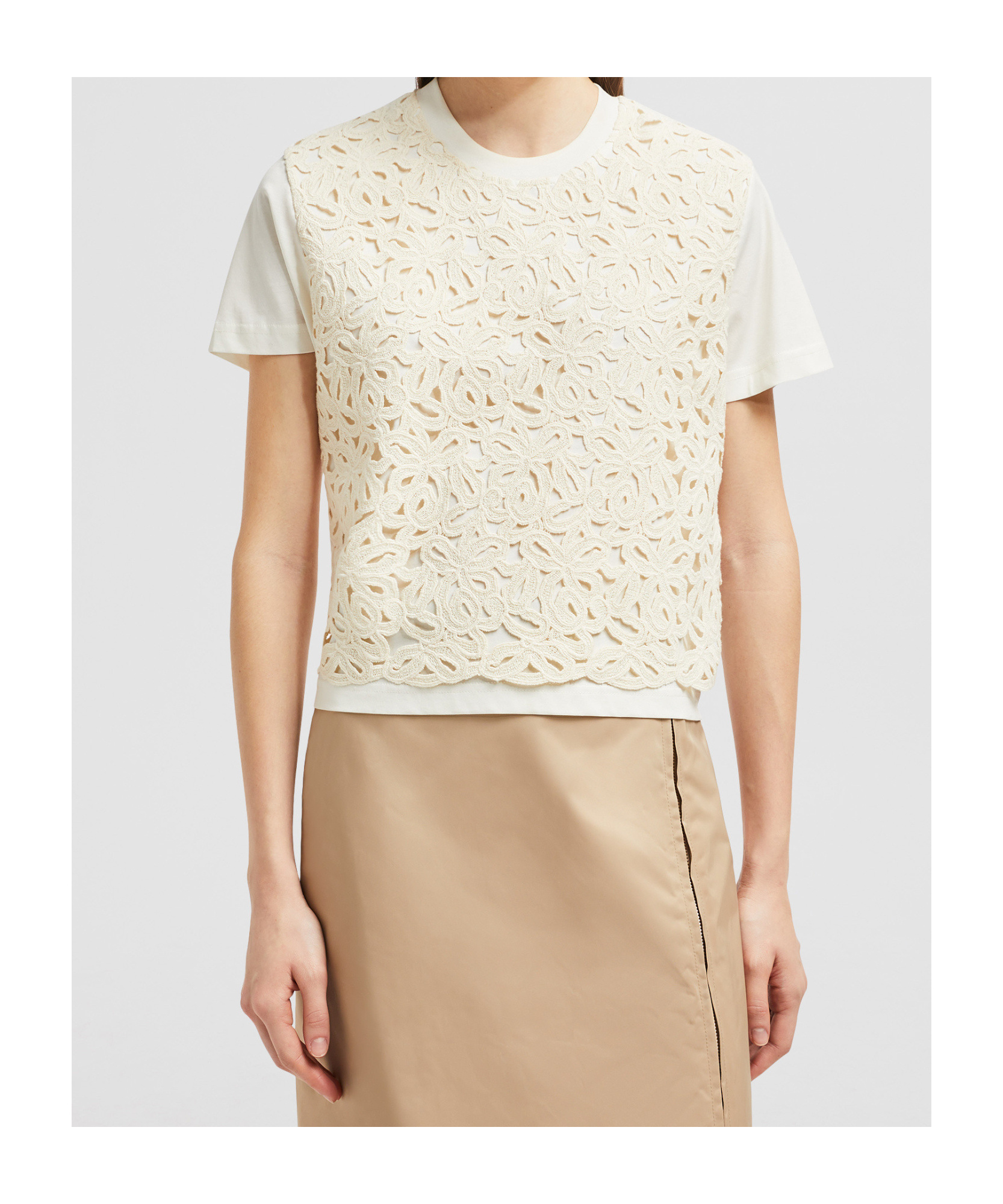 Moncler Item O-neck Short-sleeved T-shirt In White