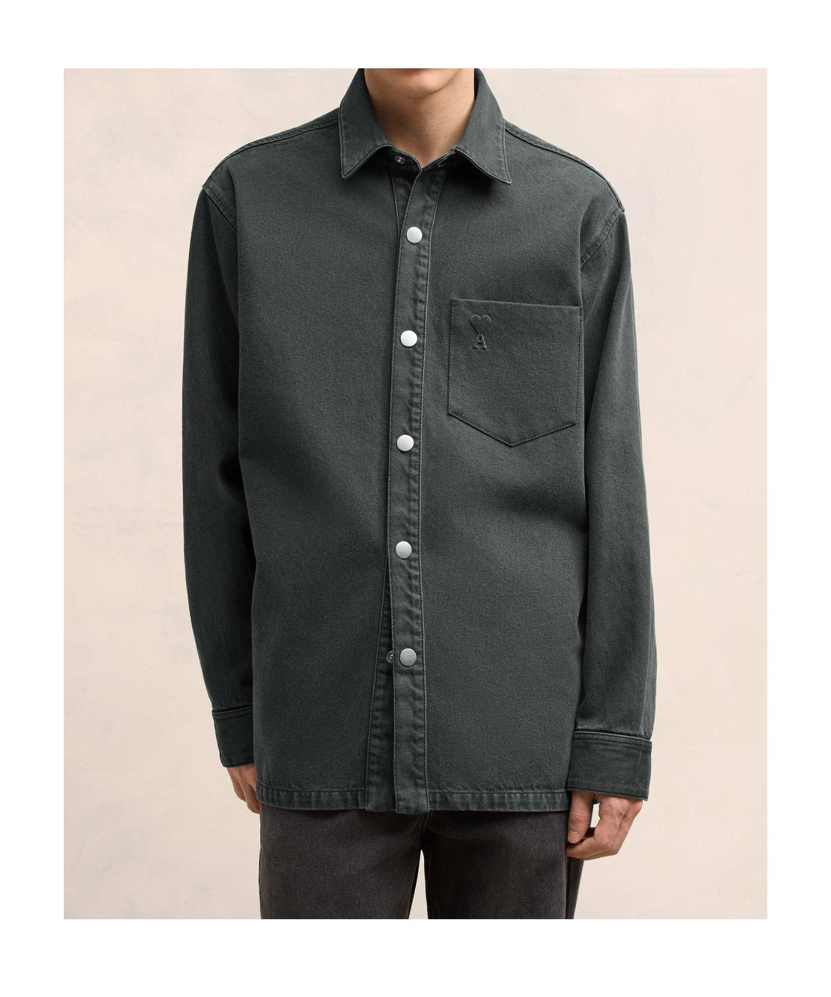 Ami Alexandre Mattiussi Ami Long-sleeved Button-up Jacket In Black