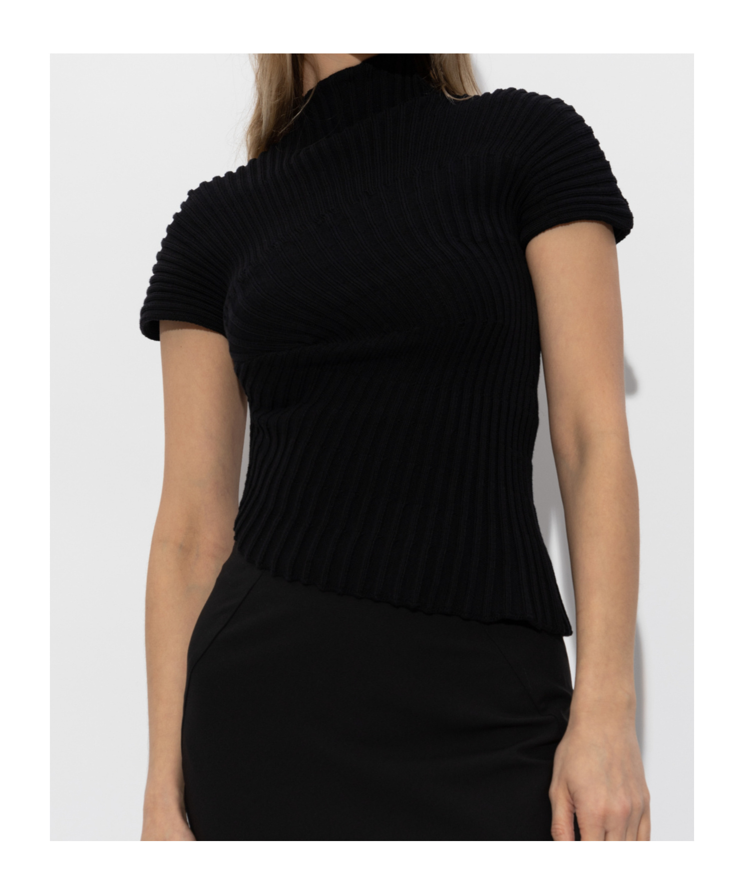 Shop Cult Gaia Short-sleeved Sweater In Black