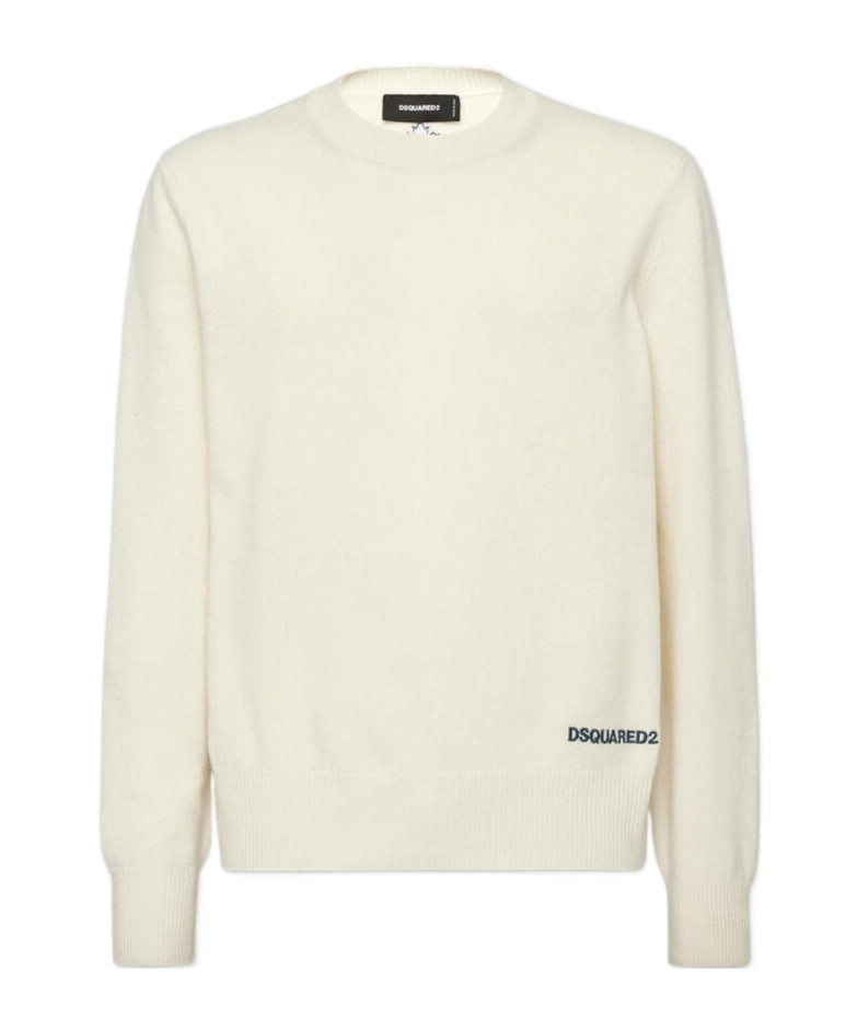 Dsquared2 Logo-print Knitted Jumper In White