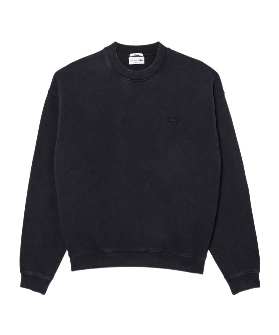 Lacoste Round-neck Sweater In Black