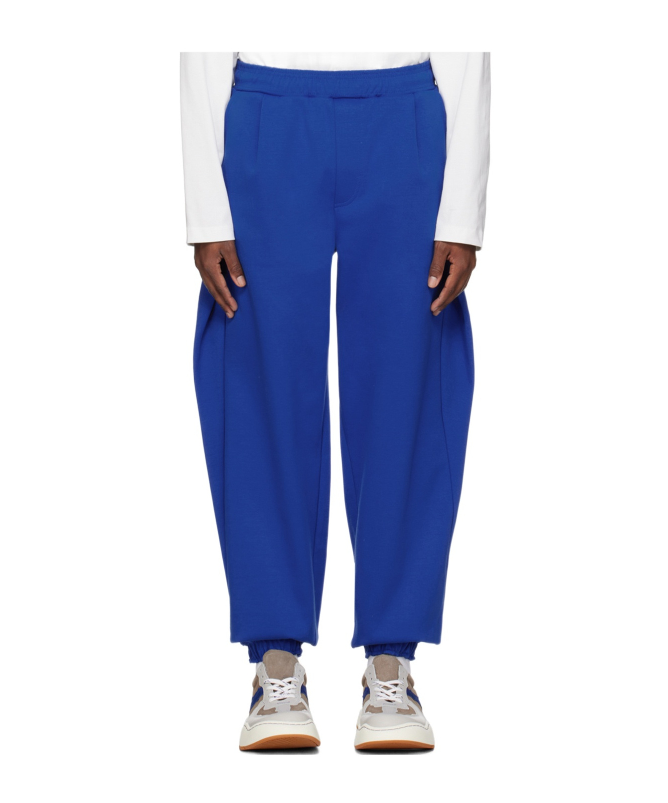 Ader Error Drawstring Pleated Sweatpants In Blue