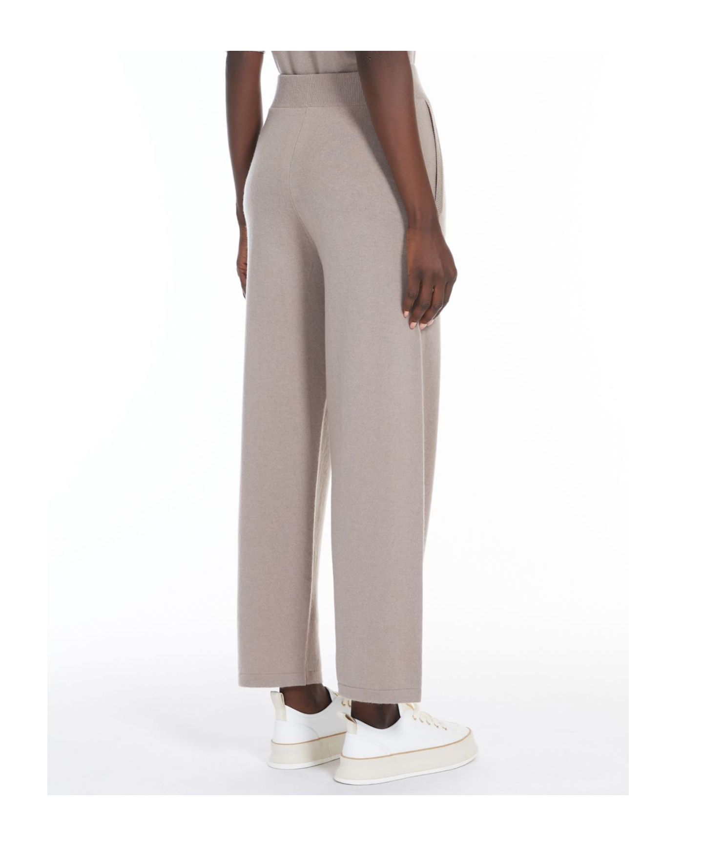 Max Mara Elastic Waist Casual Pants In Nude