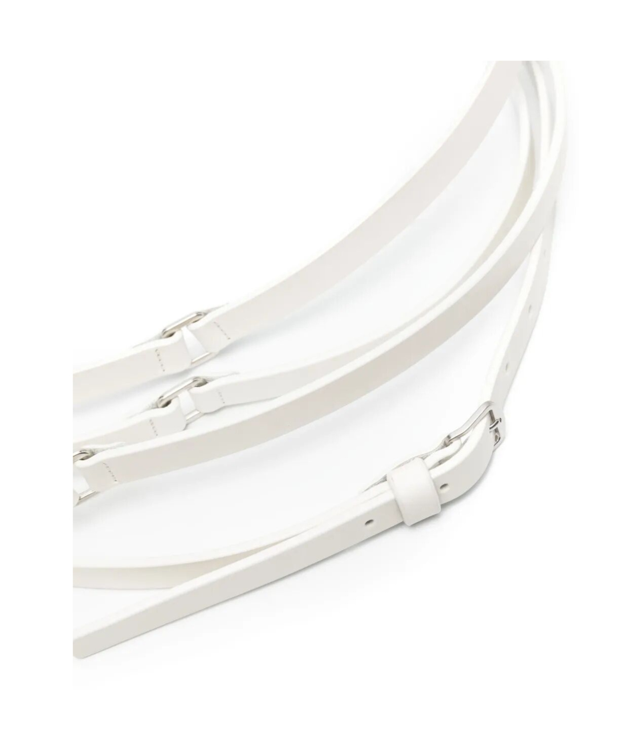 Ann Demeulemeester Three-layer Winding Belt In White