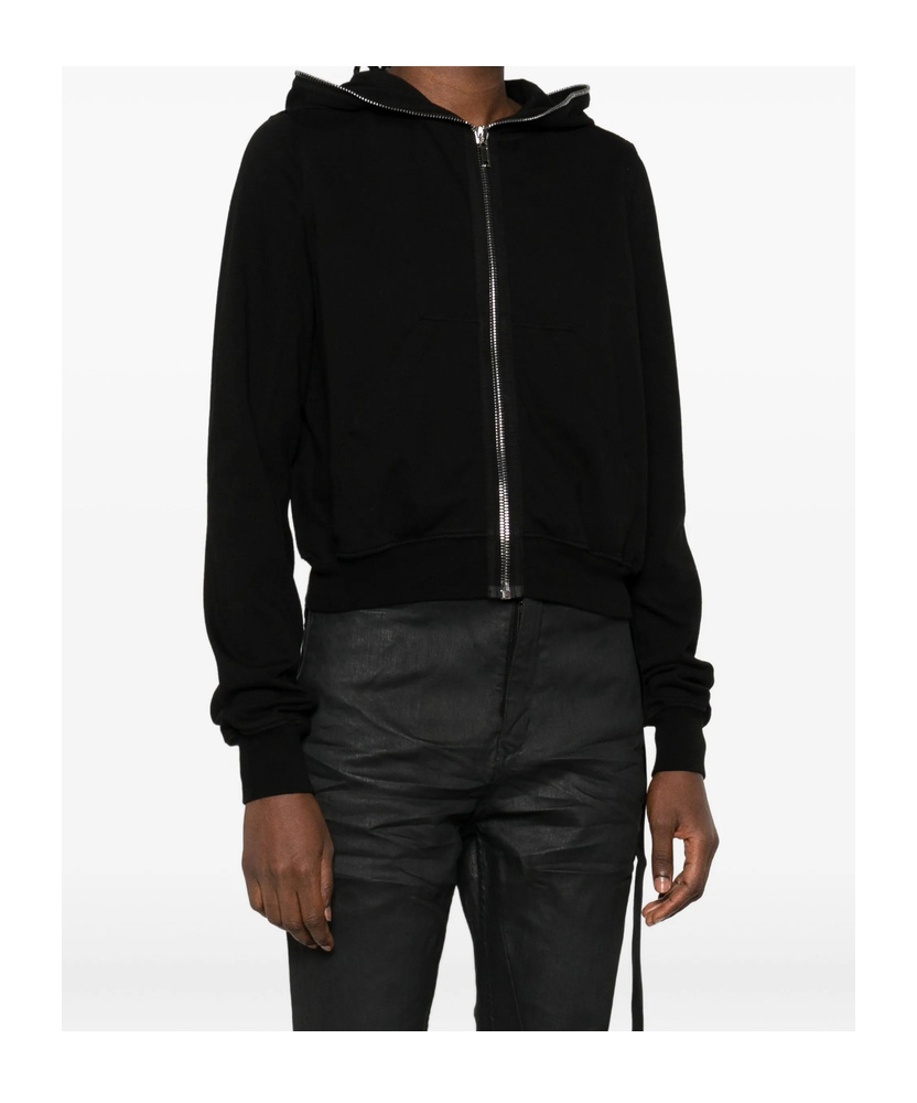 Rick Owens Drkshdw Zip-up Hoodie In Black