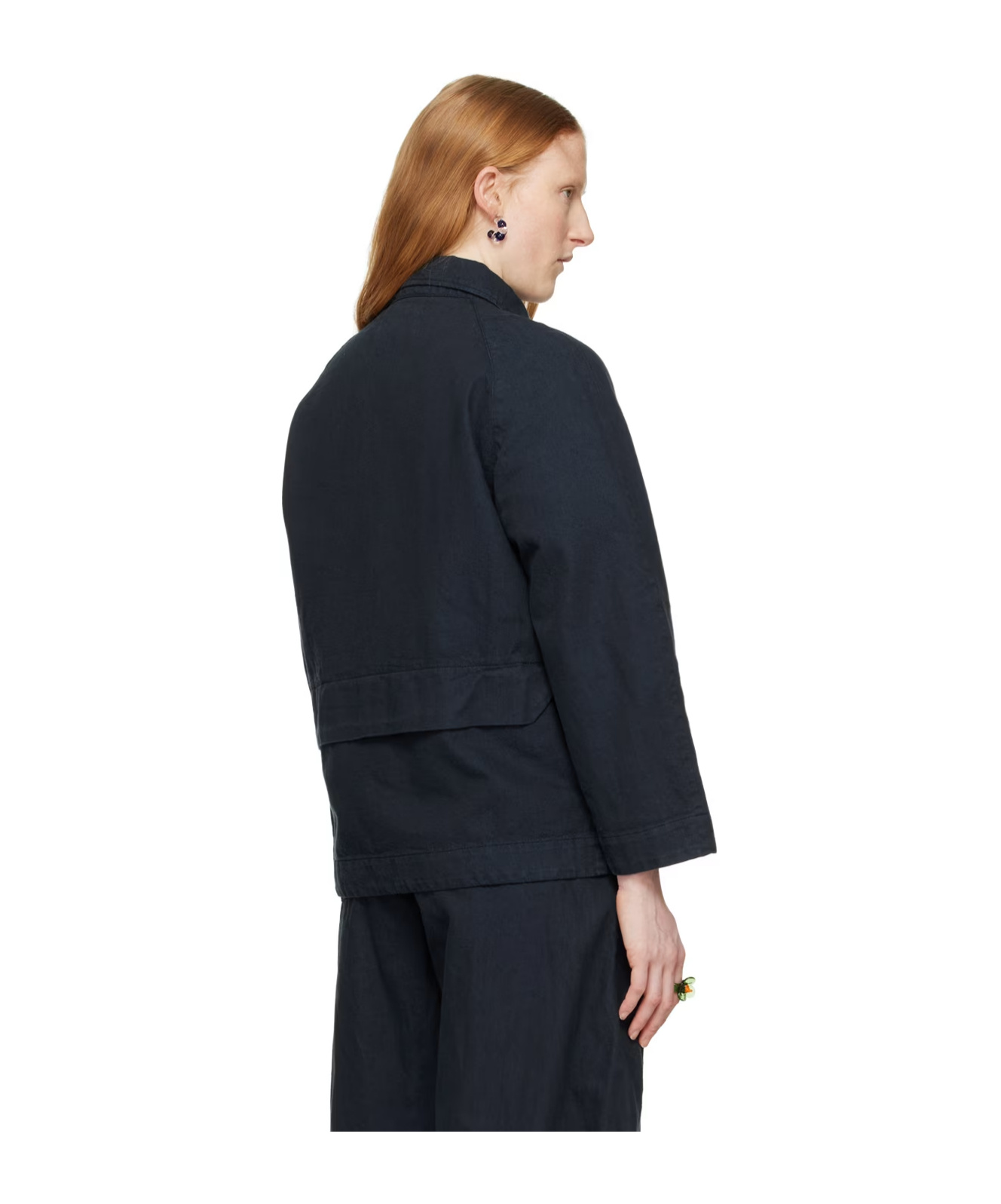 Henrik Vibskov Navy Delivery Denim Jacket In Black