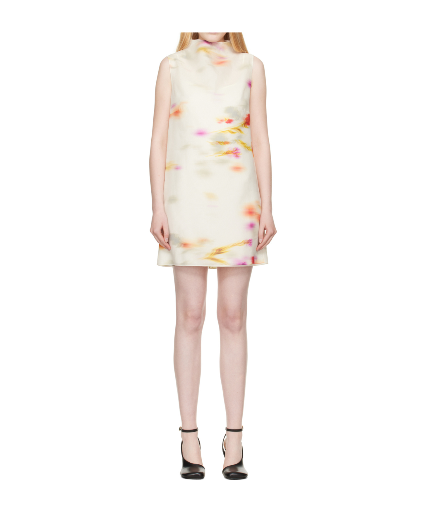 Ferragamo Off-white Blossom Flower Reversible Minidress