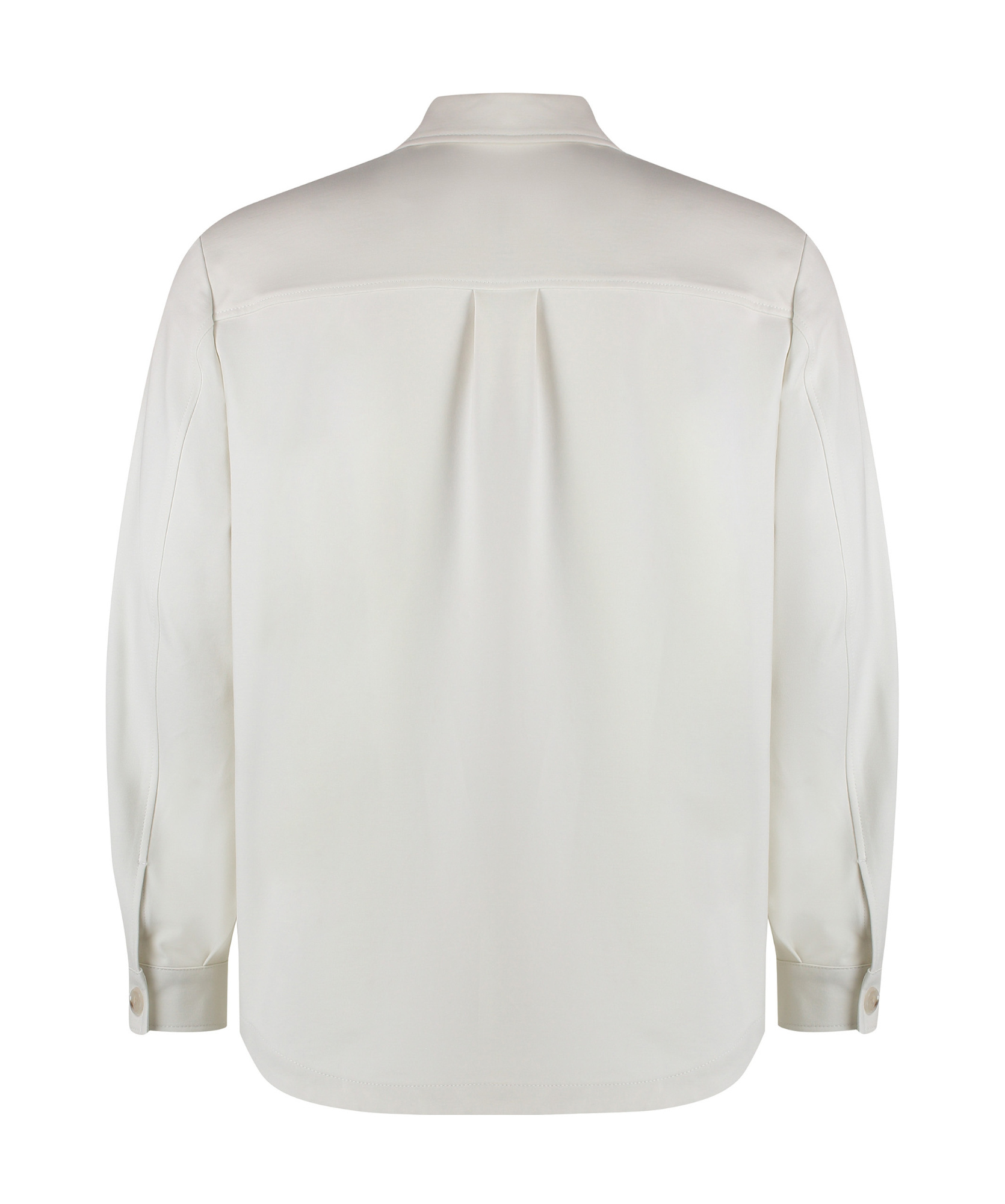 Hugo Boss Button-up Jacket In Herringbone Linen And Silk In White