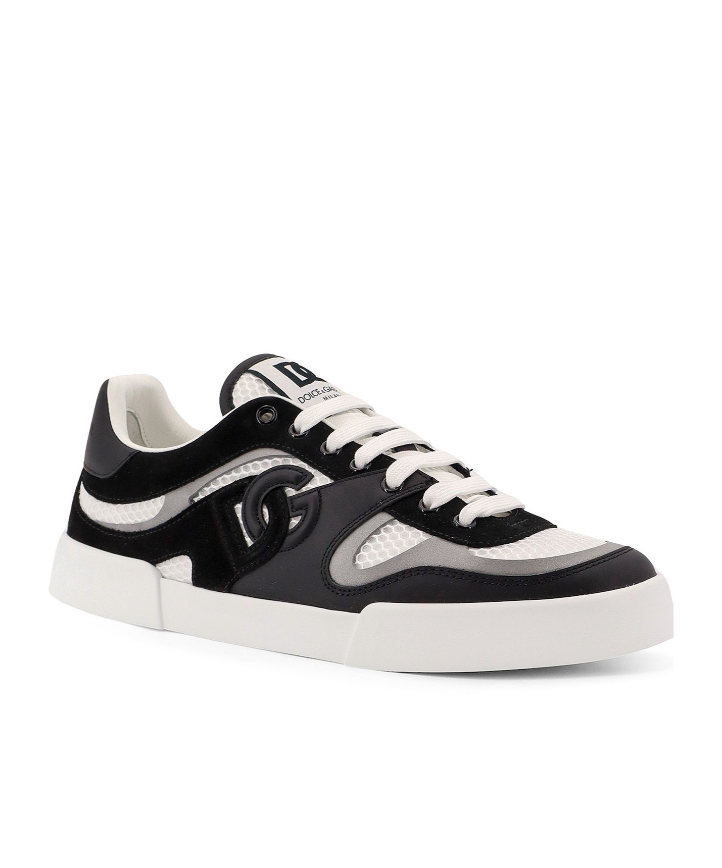 Dolce & Gabbana Round Head Low-cut Sneakers In Black