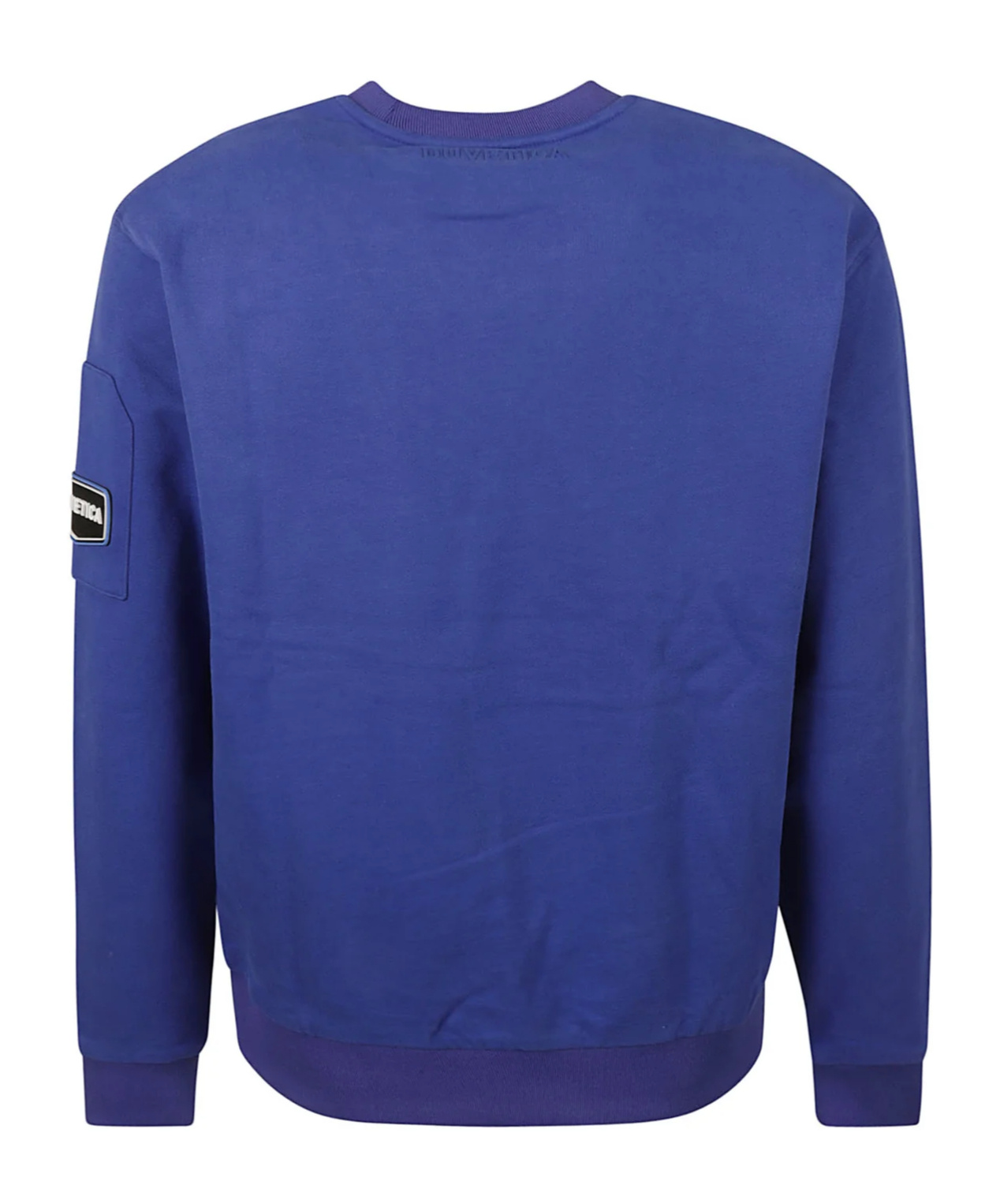 Duvetica Logo-patch Crewneck Sweatshirt In Blue