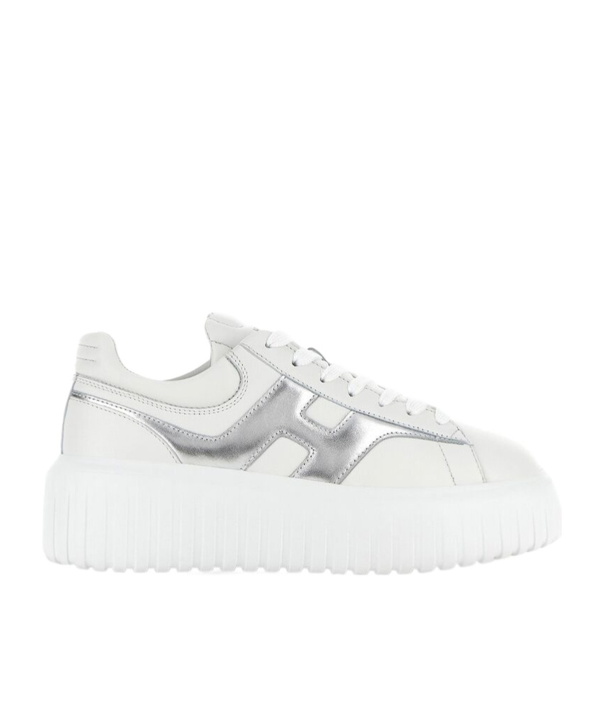 Hogan H-stripes Leather Sneakers In White