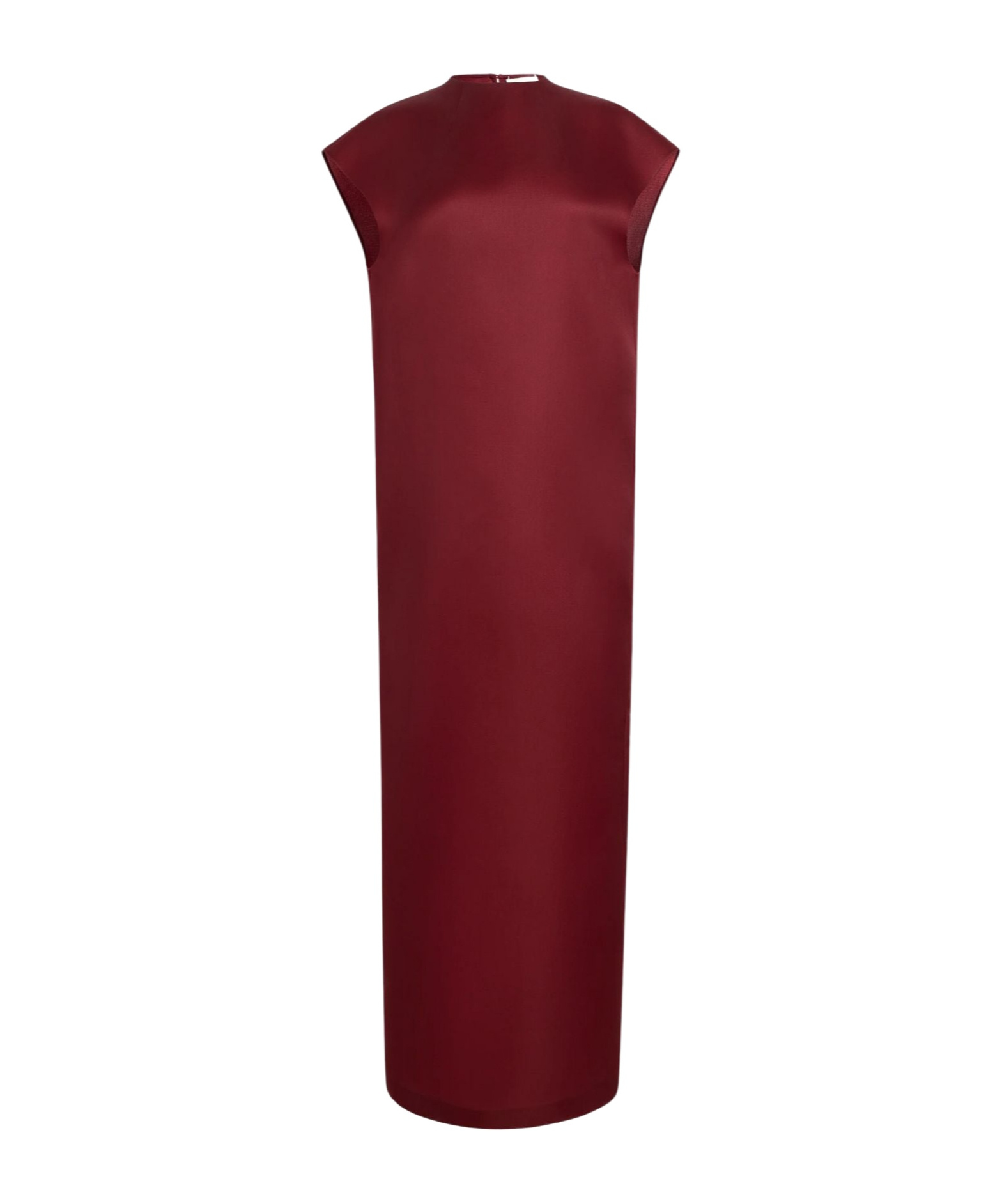Khaite Lohan Mockneck Silk Maxi Dress In Dark Red