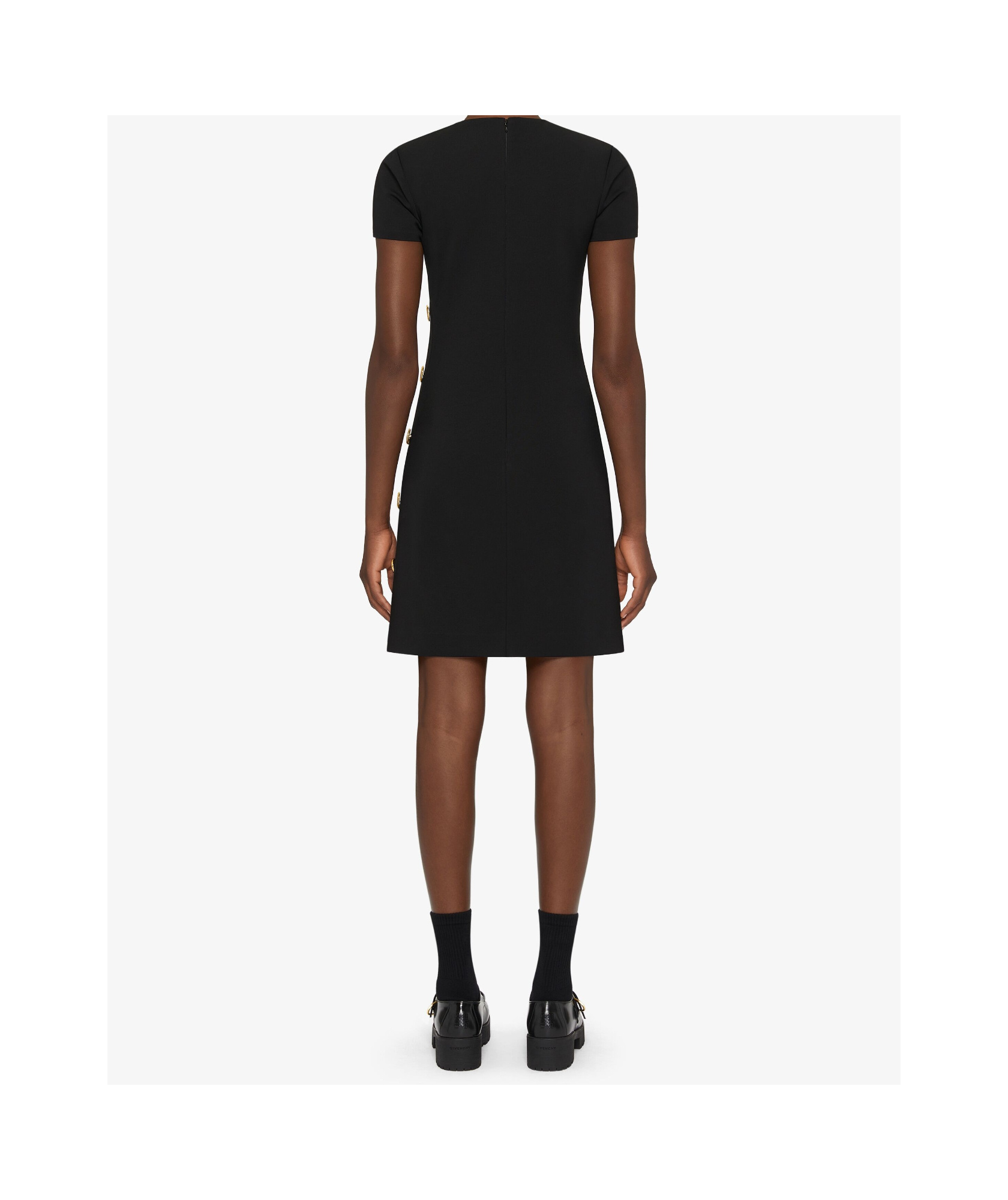 Givenchy Robe En Punto Milano À Boutons In Black