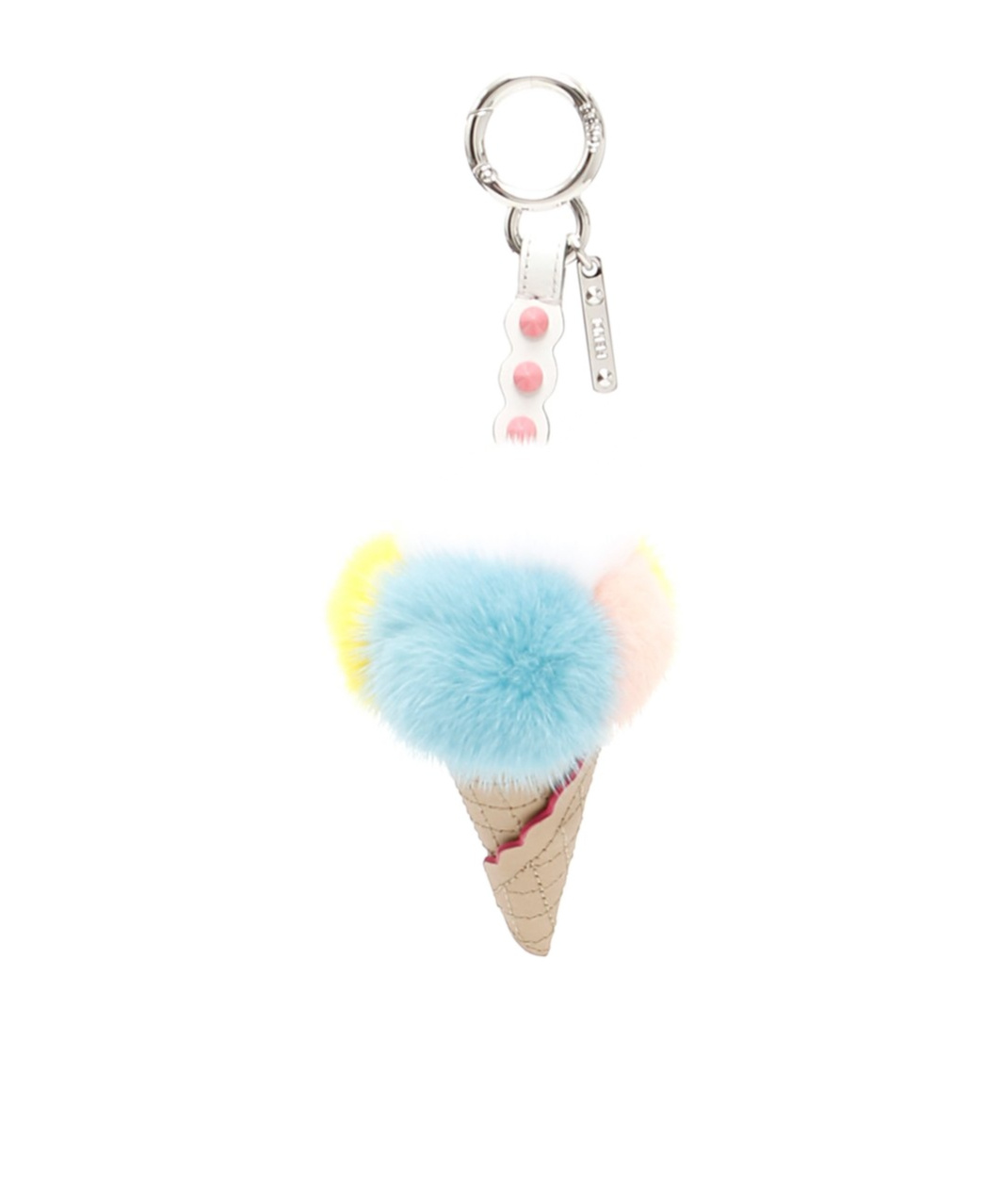 Fendi Ice Cream Cone Keyring In Blue