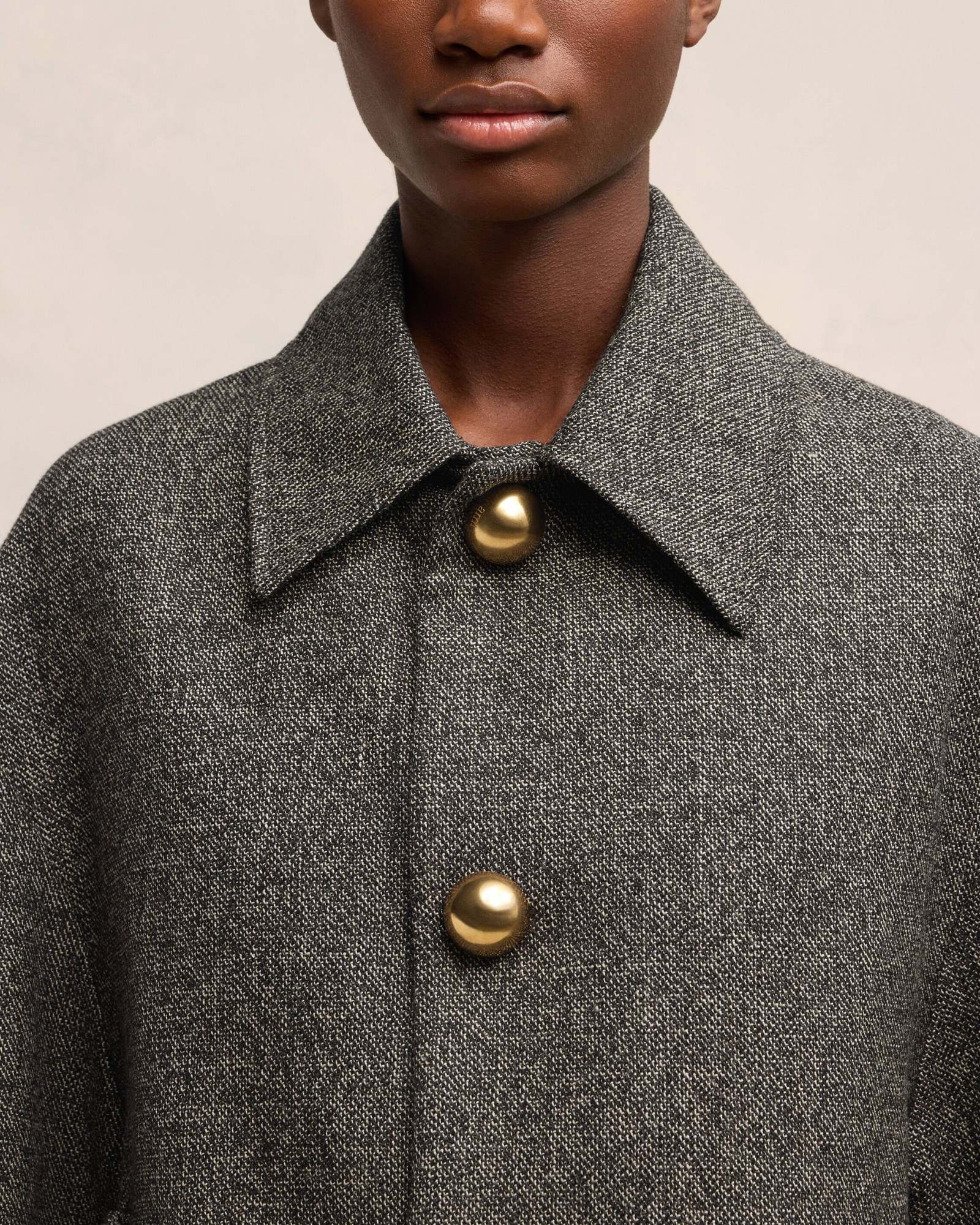 Ami Alexandre Mattiussi Ami Alexandre Mattiuss Oversized Short Belted Coat In Black