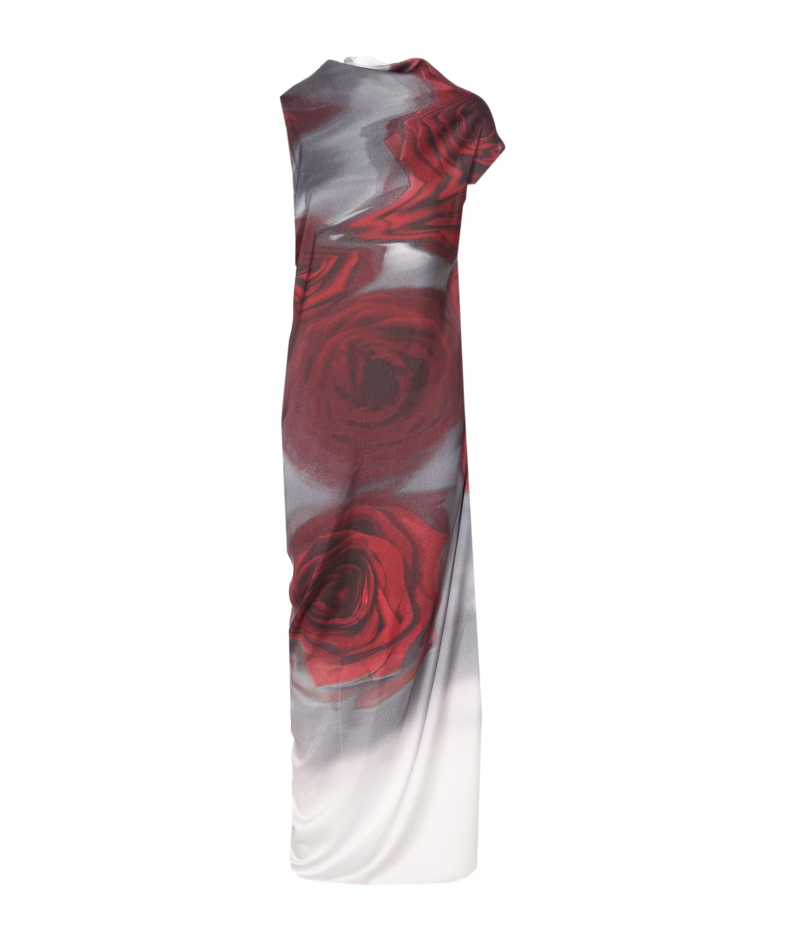 Jean Paul Gaultier Asymmetrical Maxi Dress Floral Print In Multi