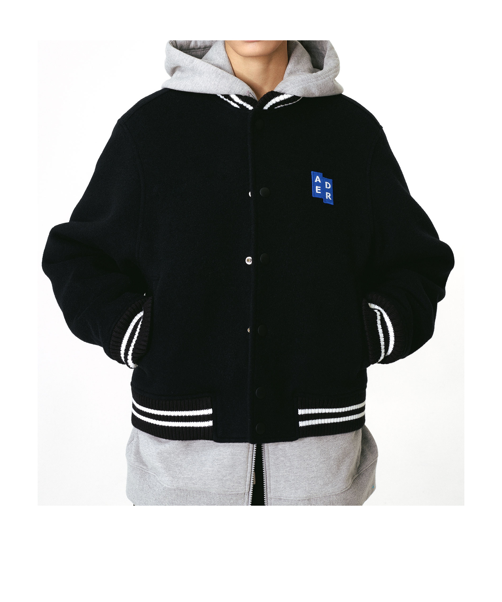 Ader Error Significant Collection Trs Tag Logo Baseball Cotton Clothing In Black