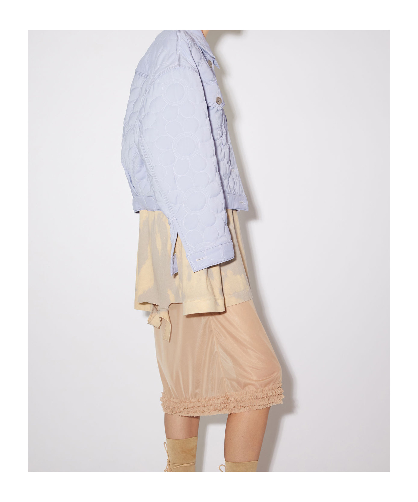 Acne Studios Floral-embroidered Denim Jacket