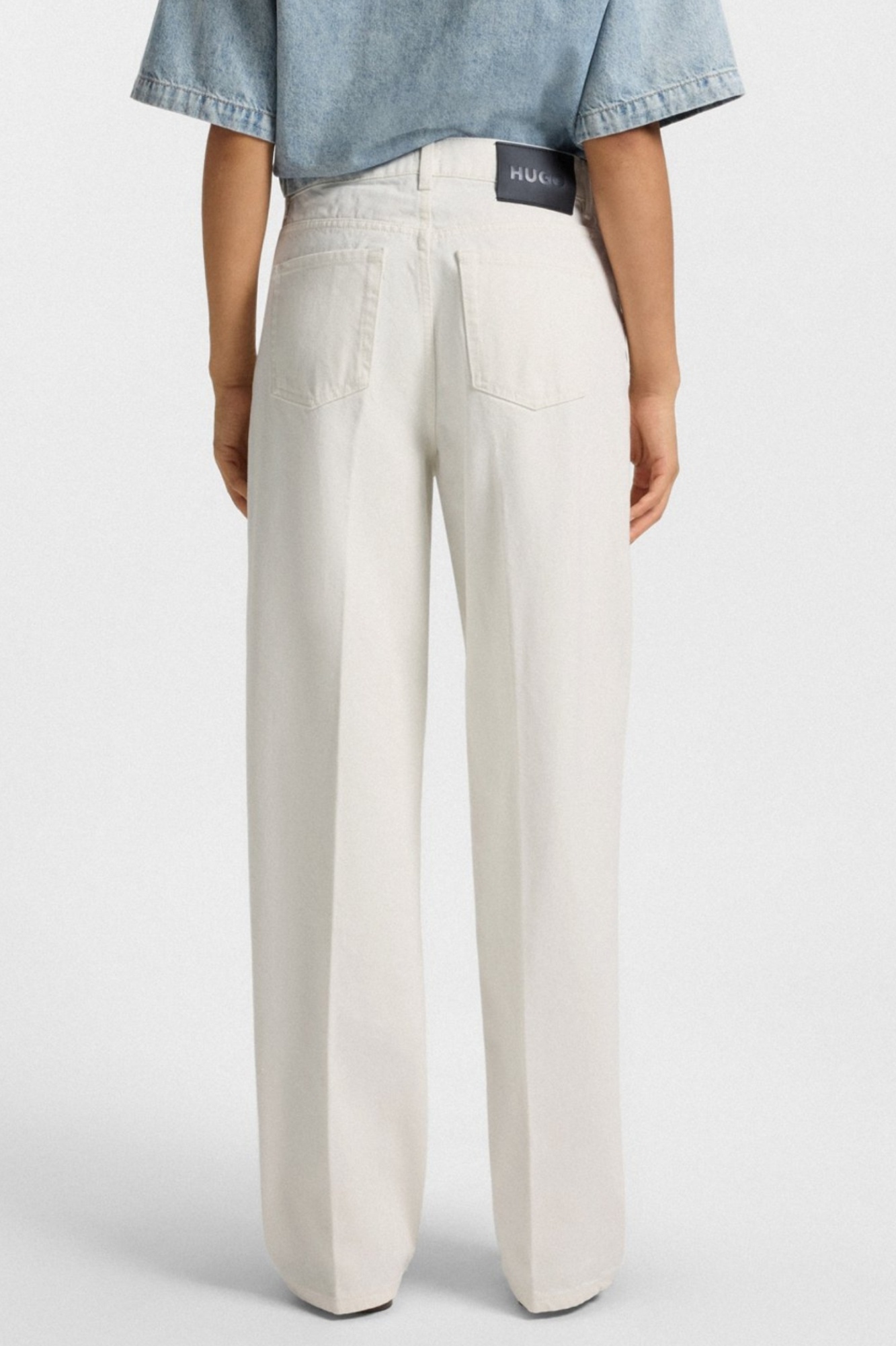 Hugo Boss Modern-fit Jeans In White Rigid Denim