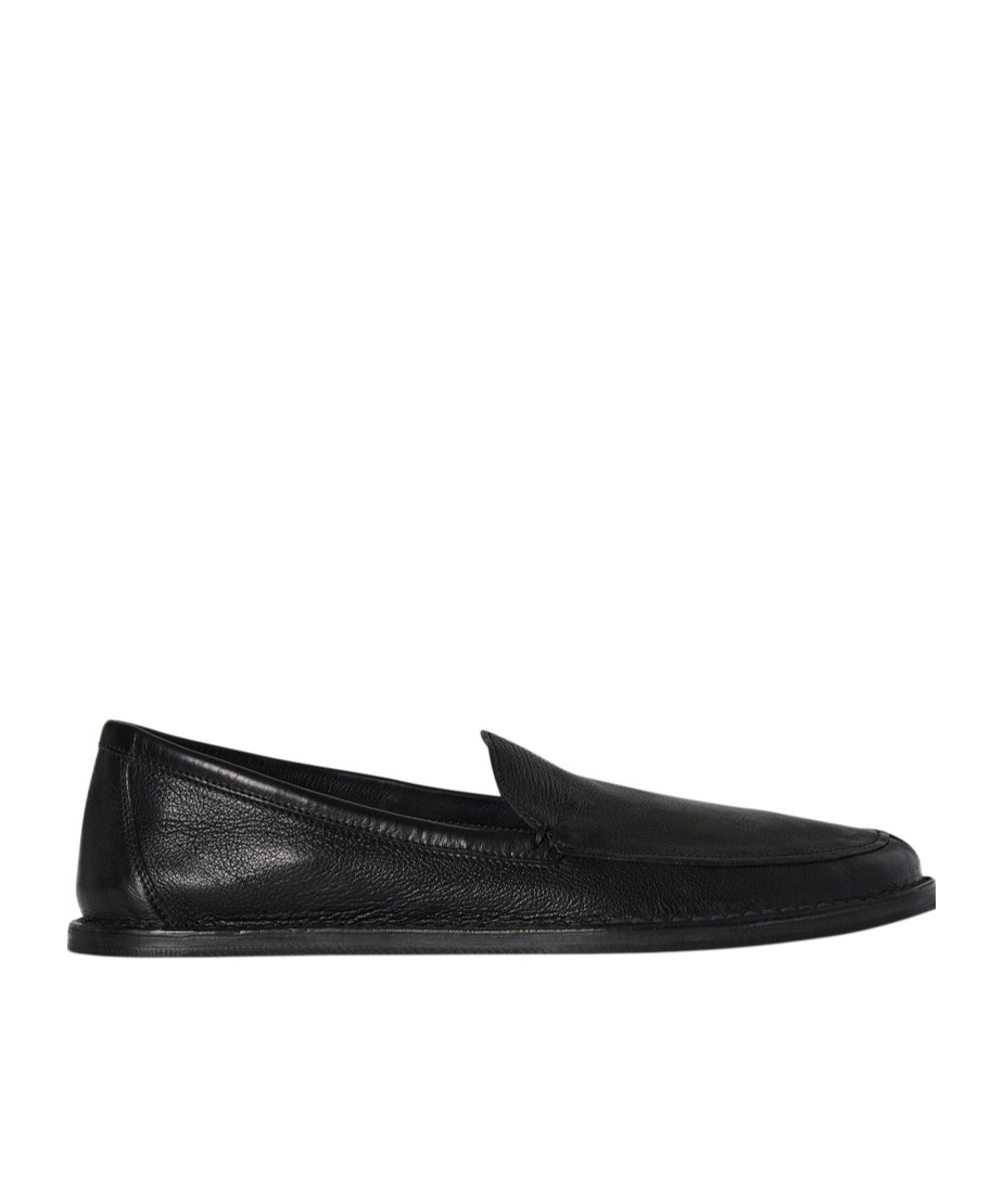The Row Black Cary V1 Loafers In Black
