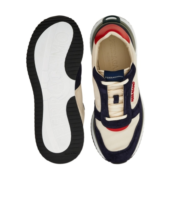 Ferragamo Low Cut Sneaker In Multi