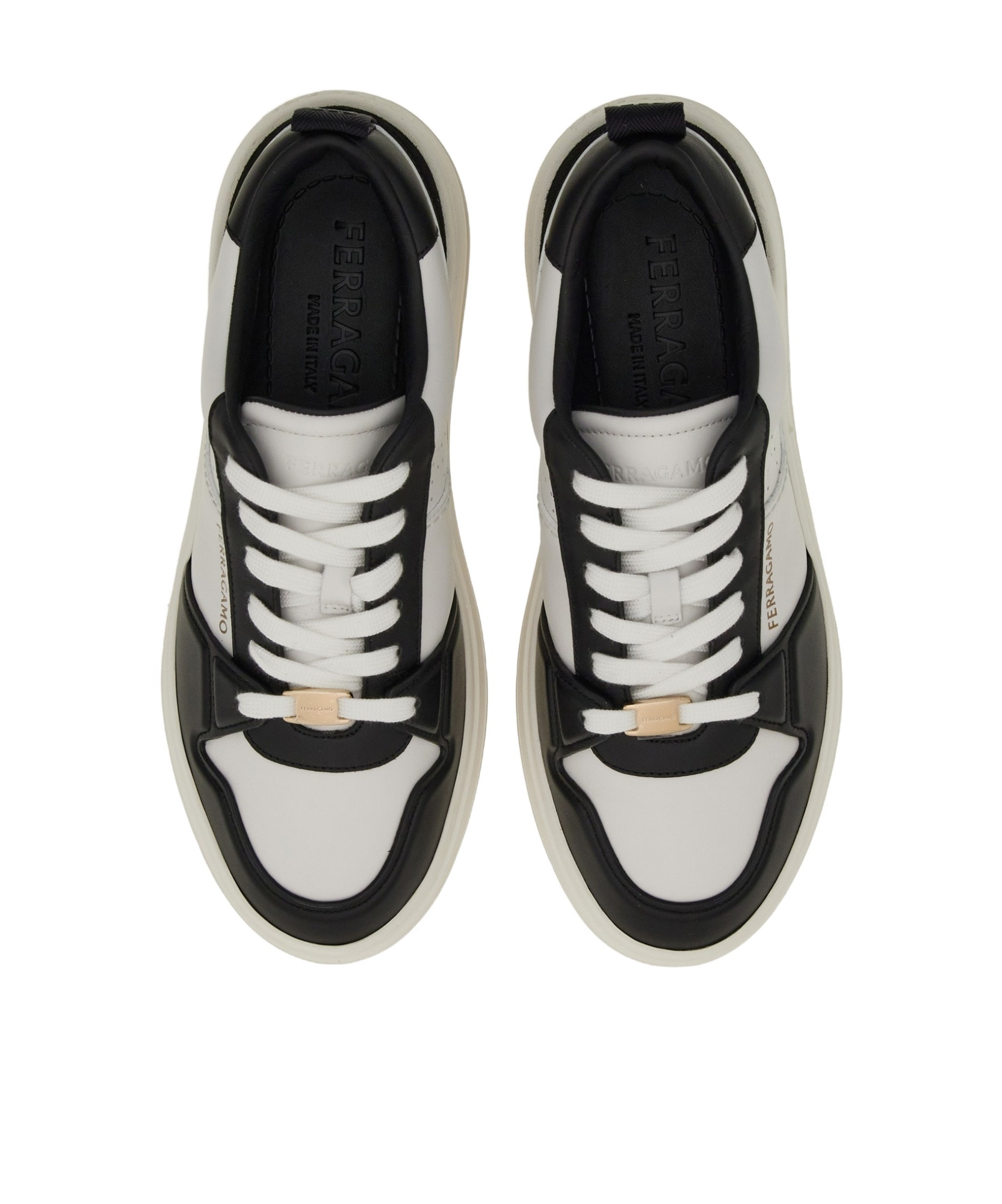 Ferragamo Dennis Low-top Sneakers In White