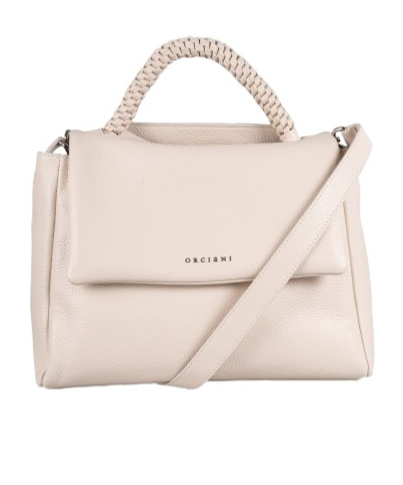 Shop Orciani Flip Shoulder Bag In Nude