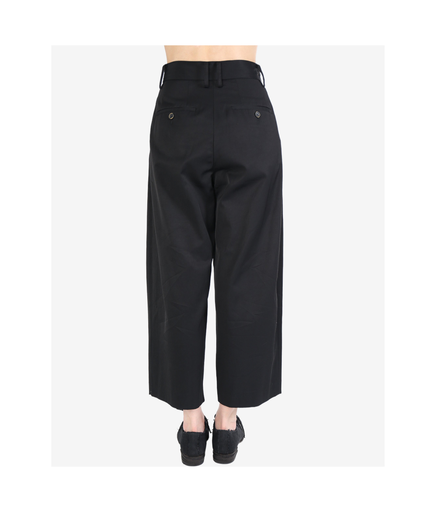 UMA WANG BELT-LOOP CASUAL PANTS