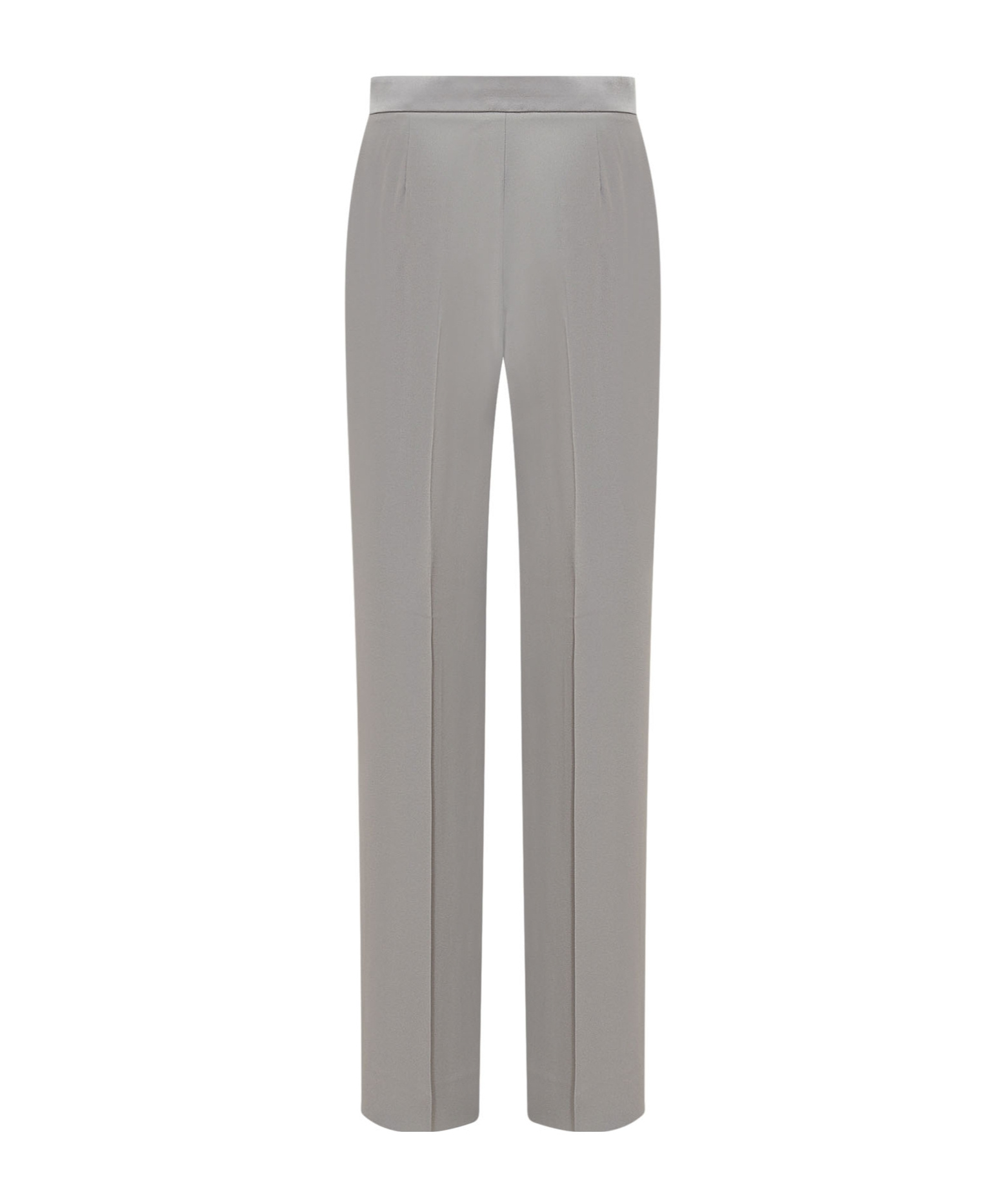 Alberta Ferretti Enver Satin Trousers In Gray