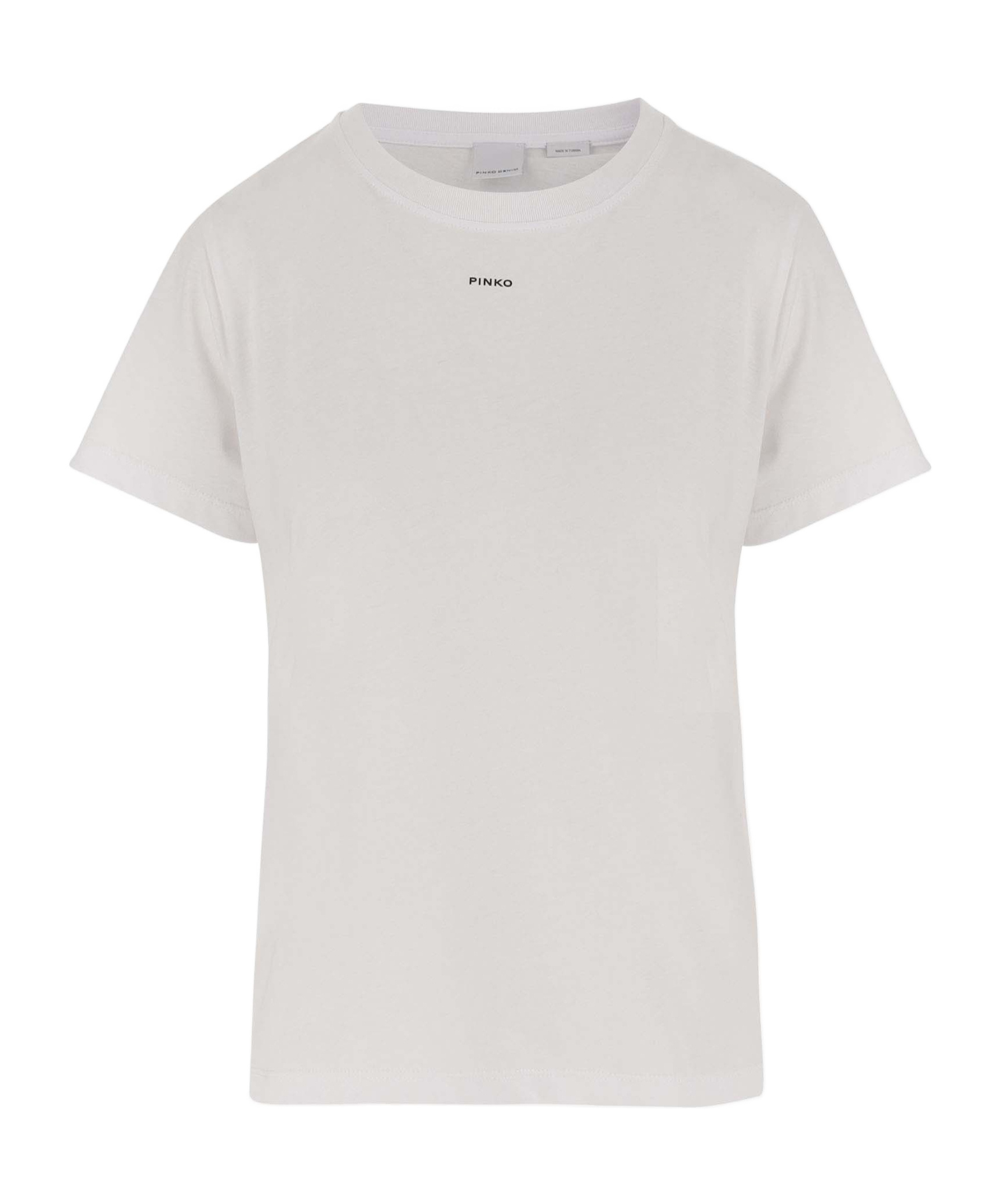 Pinko Logo-print Cotton T-shirt In White