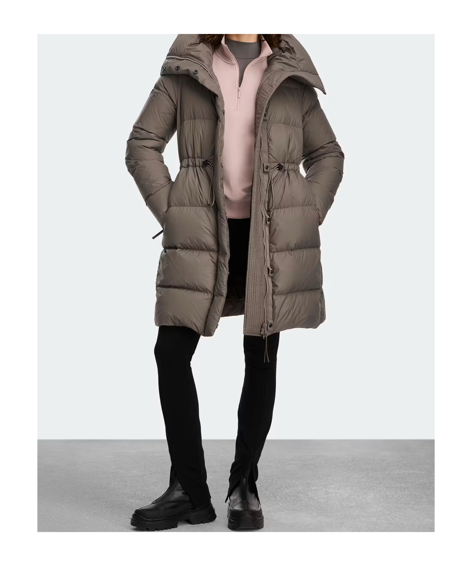 Canada Goose Montgomery Coat Tonal Label In Brown