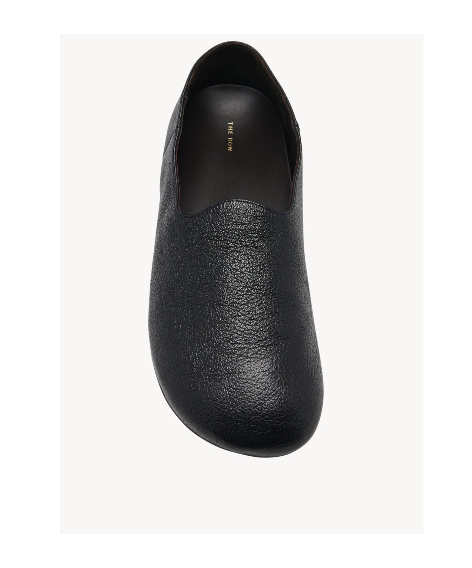 The Row Slip-on Hugh In Pelle Nera Uomo In Black