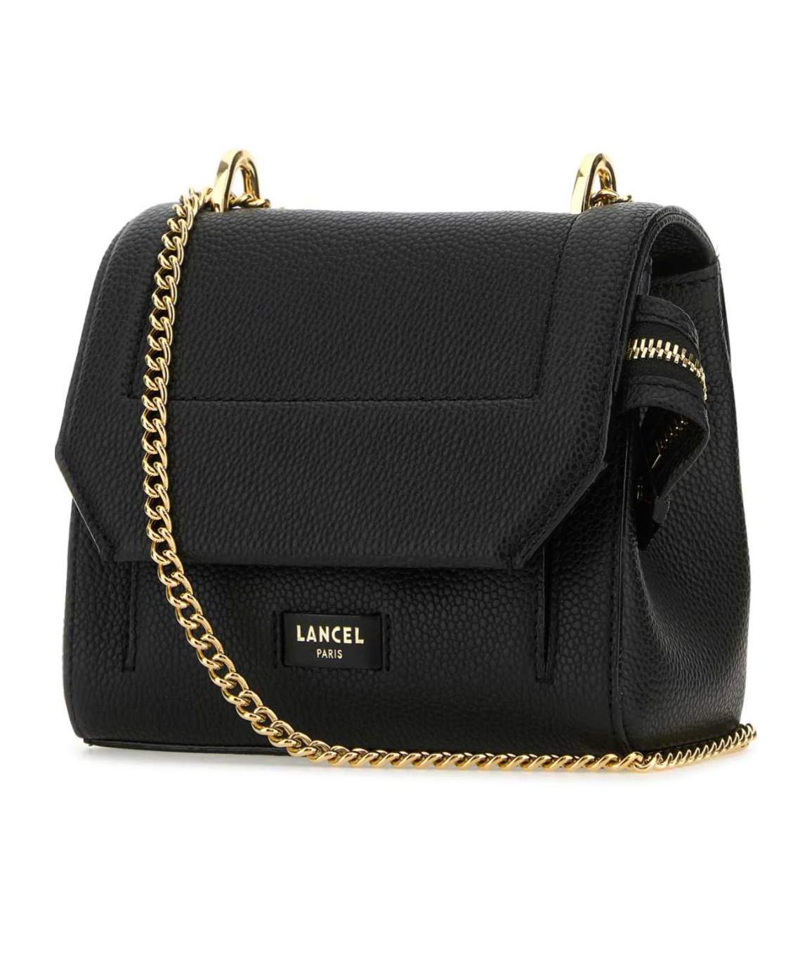 Lancel Flip Shoulder Bag In Black