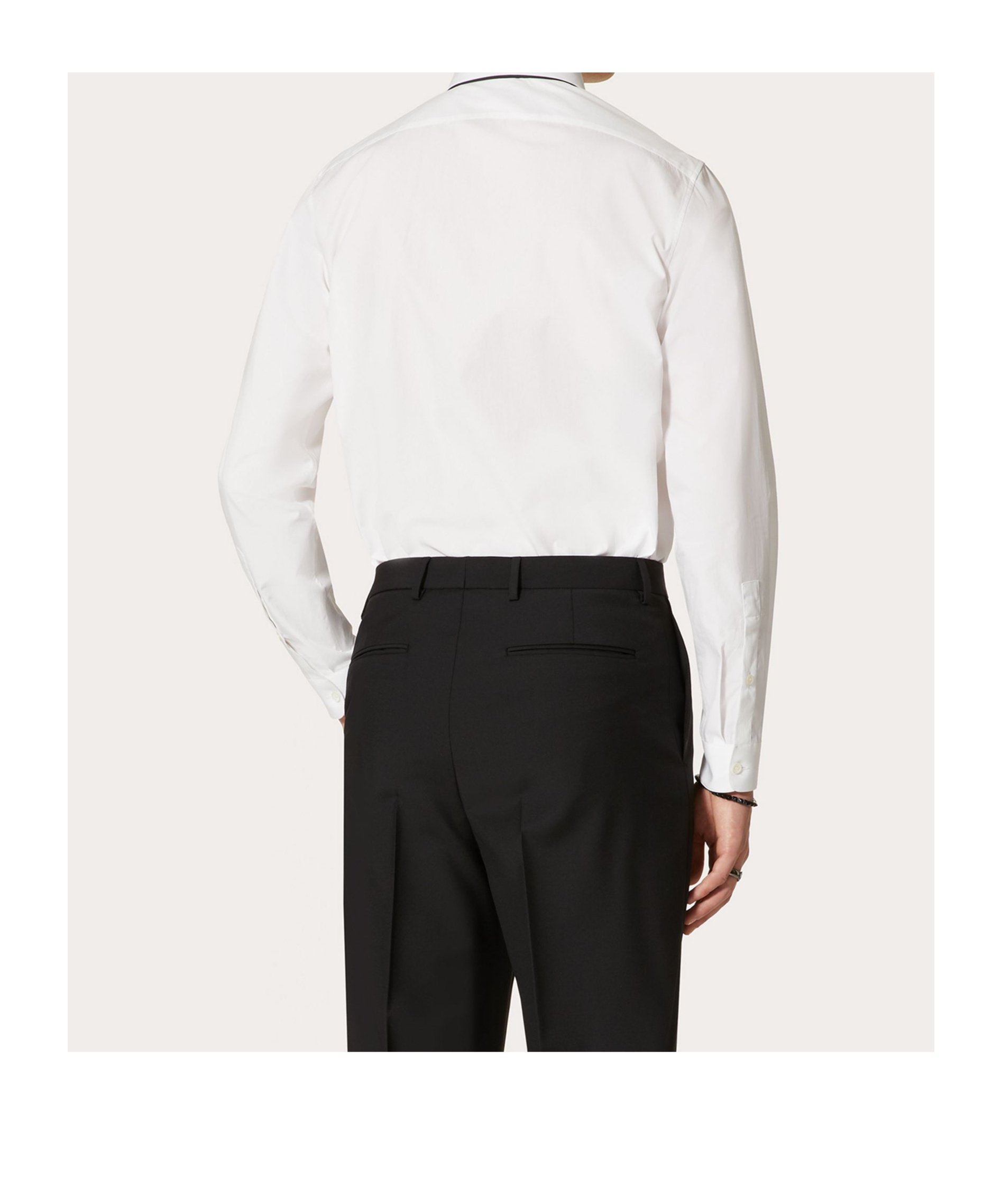 Valentino Garavani Men Shirt With Rockstud Untitled Studs In White