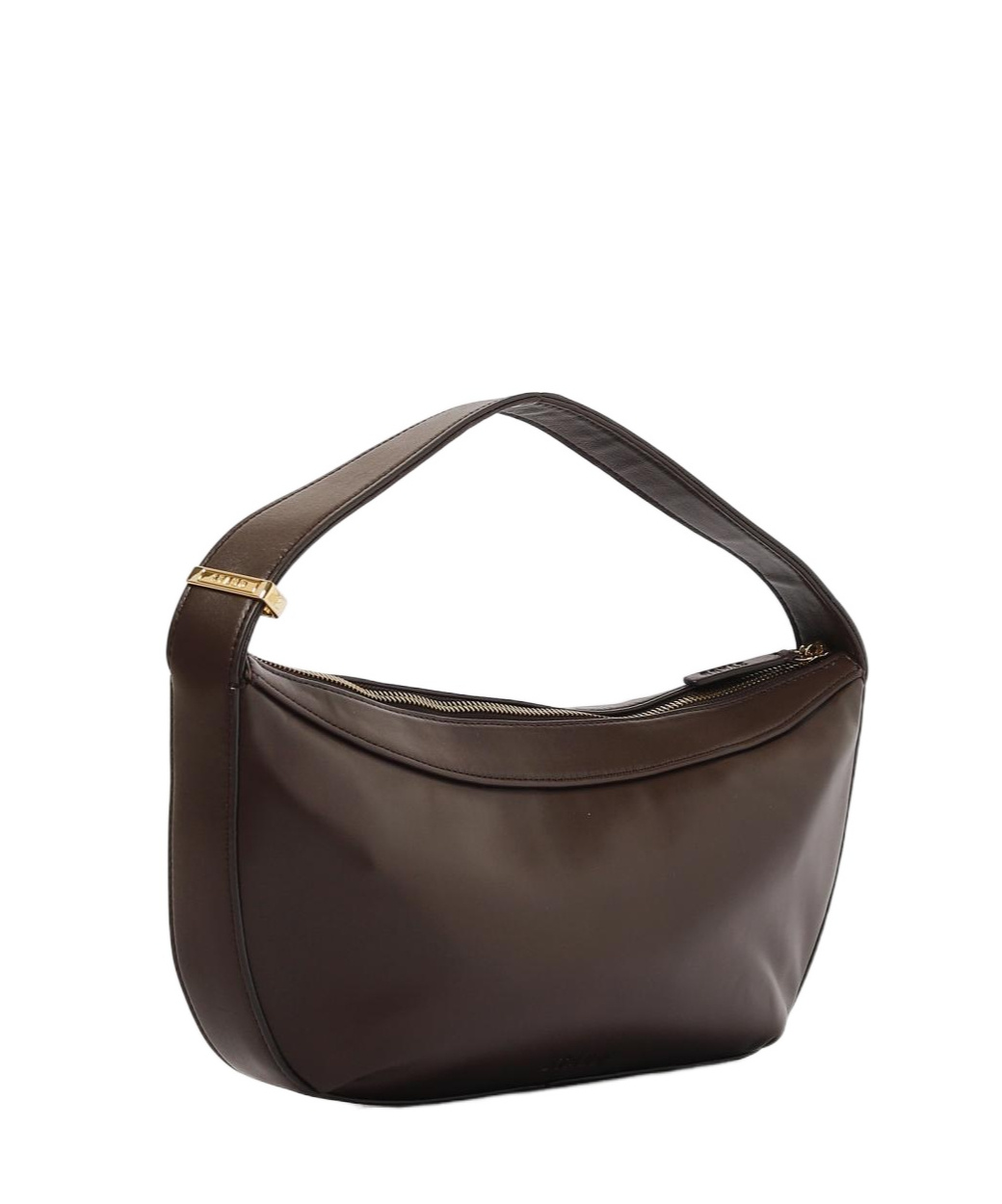 Staud Demy Leather Shoulder Bag With Adjustable Strap In Brown