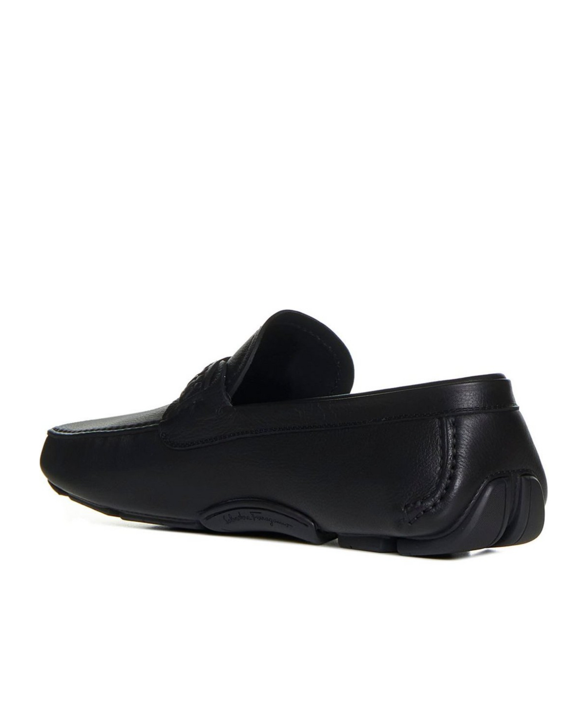 Ferragamo Push On Loafers In Black