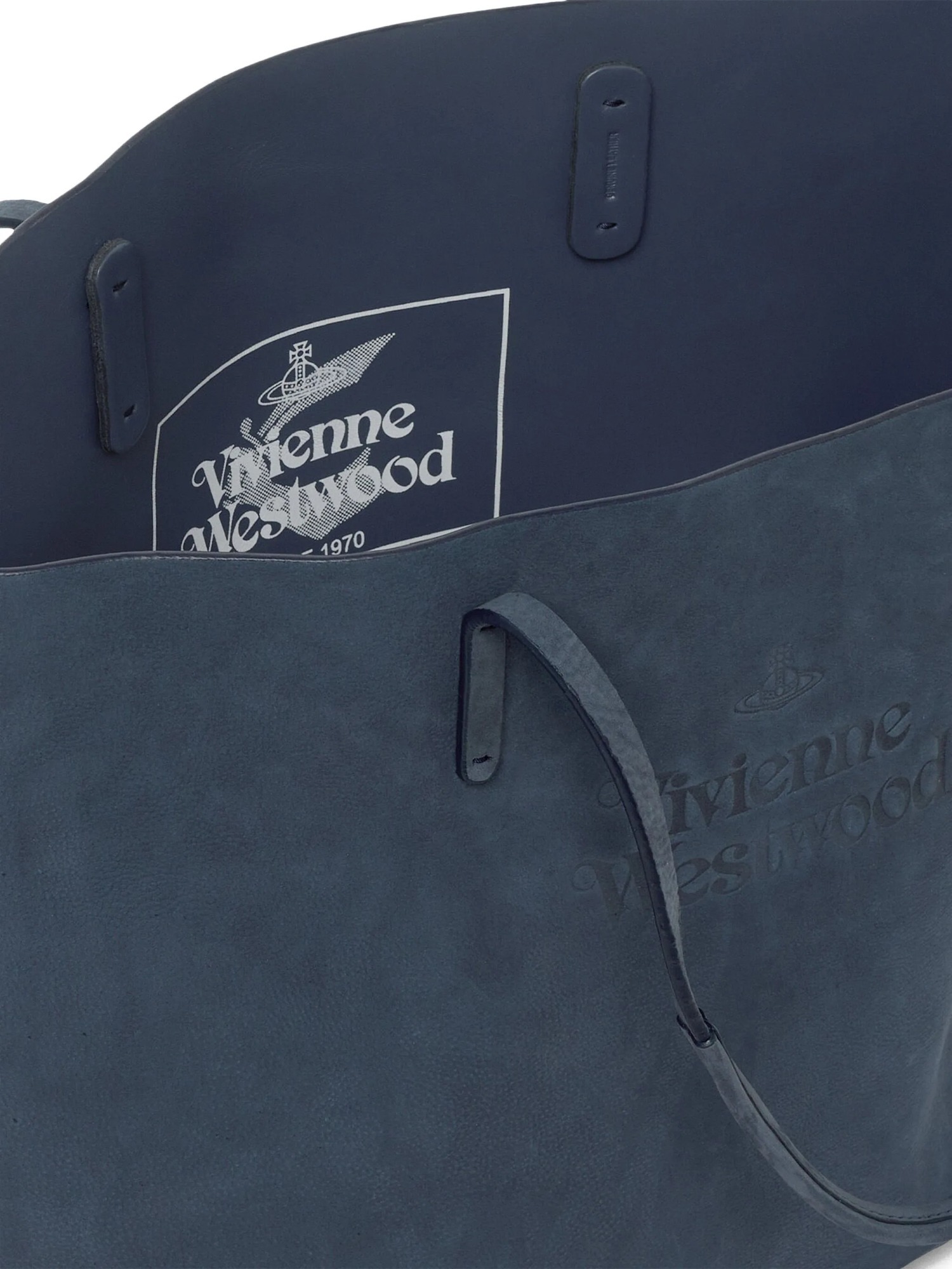 Vivienne Westwood Embossed Shoulder Bag In Blue