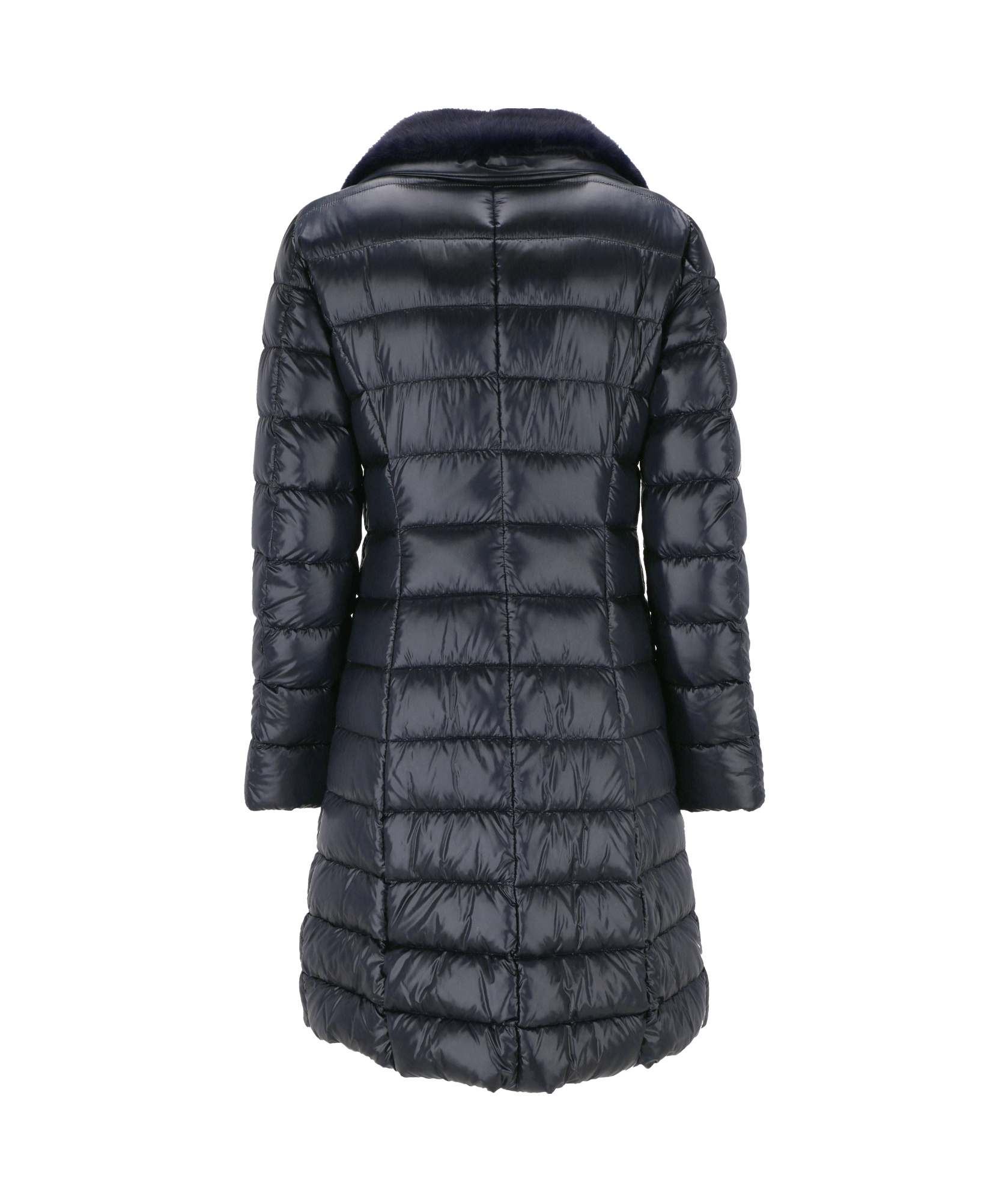 Herno Logo-plaque Coat In Black