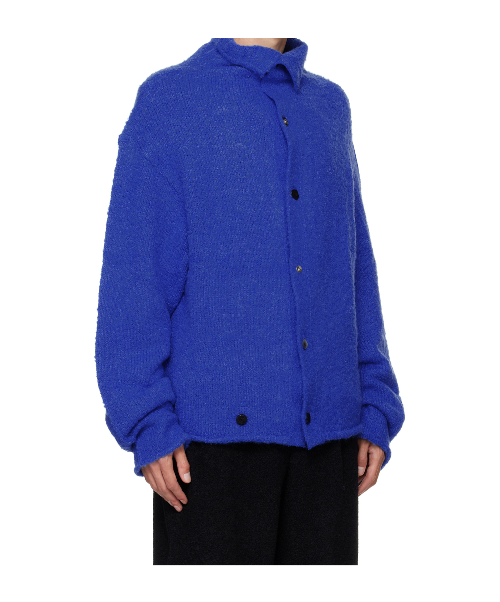 Ader Error Long-sleeved Cardigan In Blue