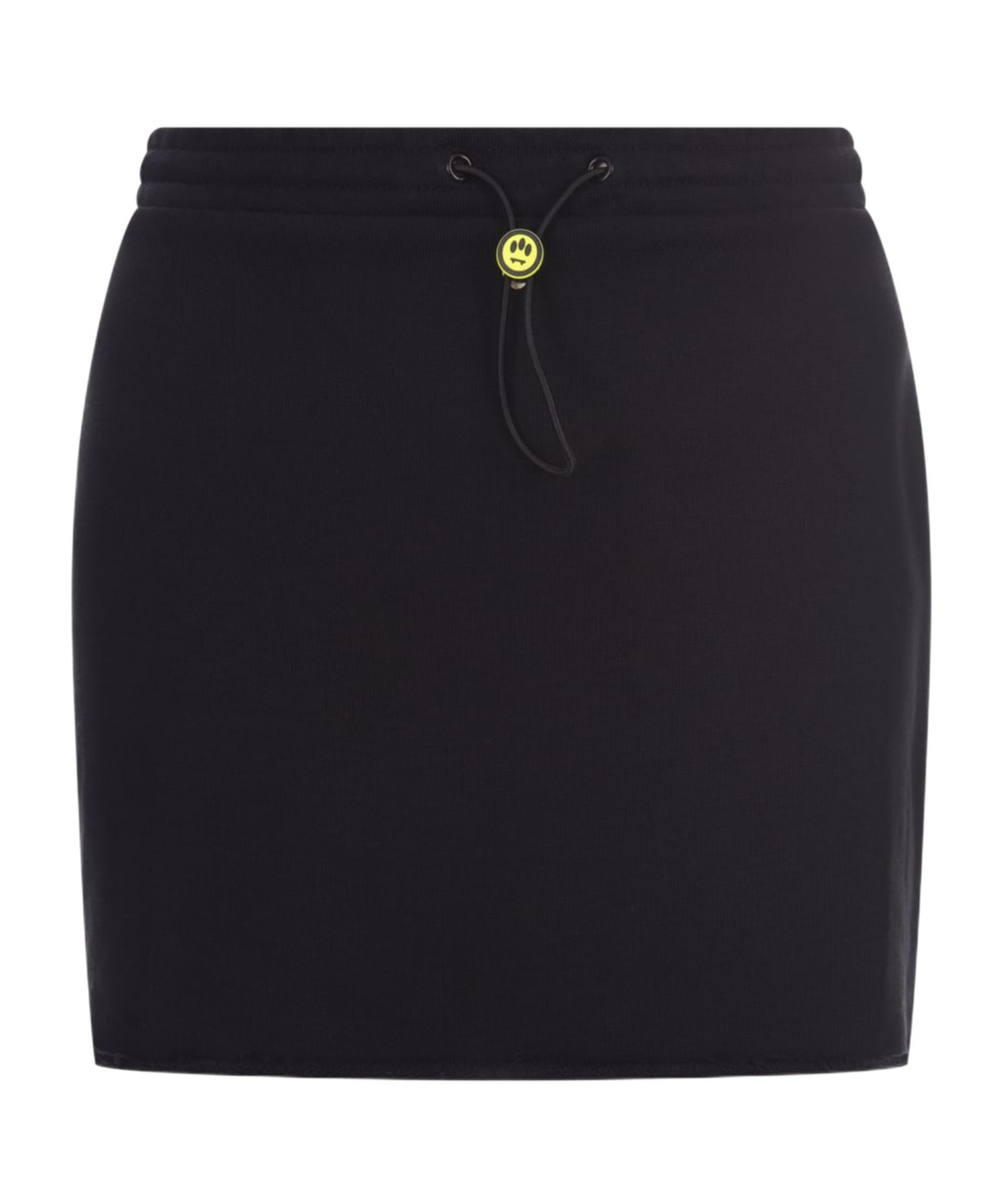 Barrow Black Mini Skirt With Drawstring In Black