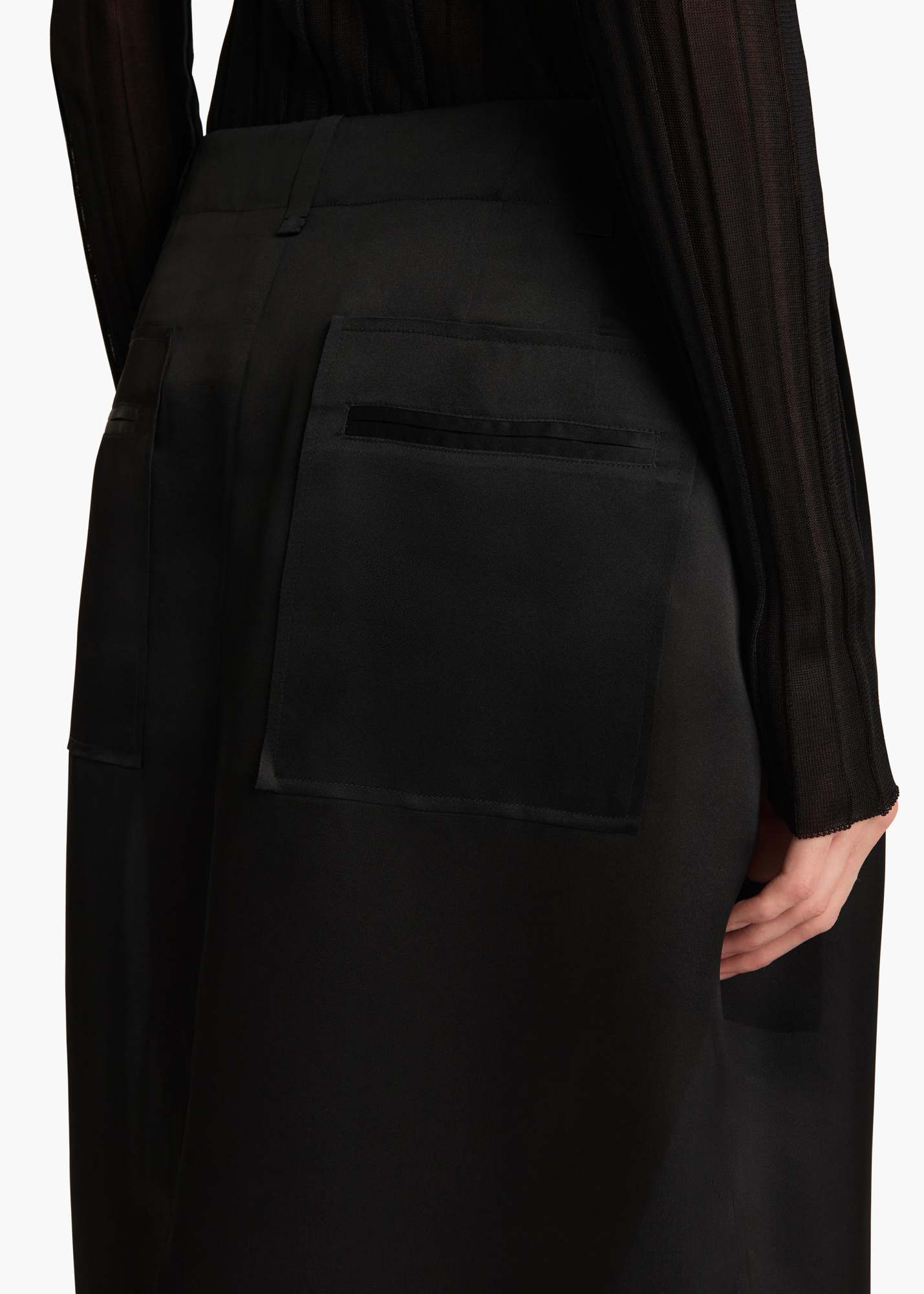 Khaite Logo Patch And Detachable Self-tie Fastening At Face.... In Black