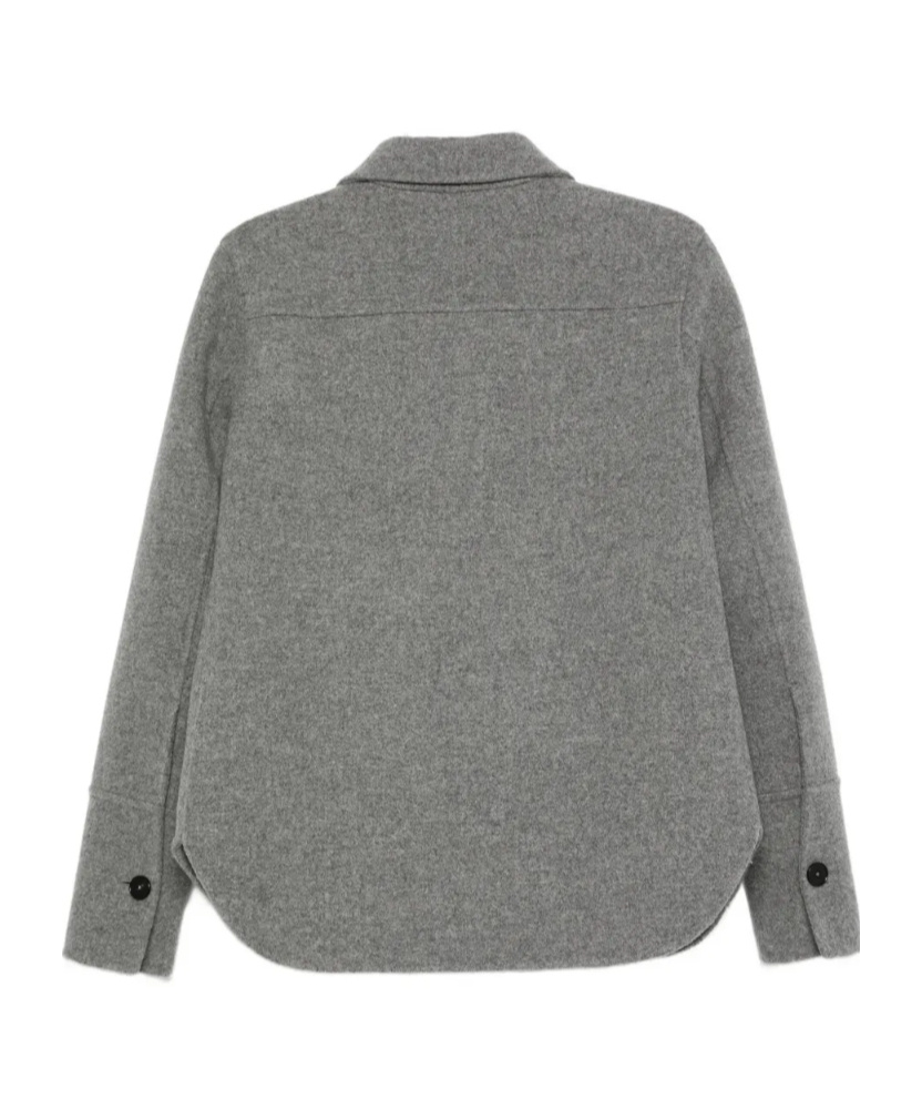 Jil Sander Patch-pocket Button-front Jacket In Gray