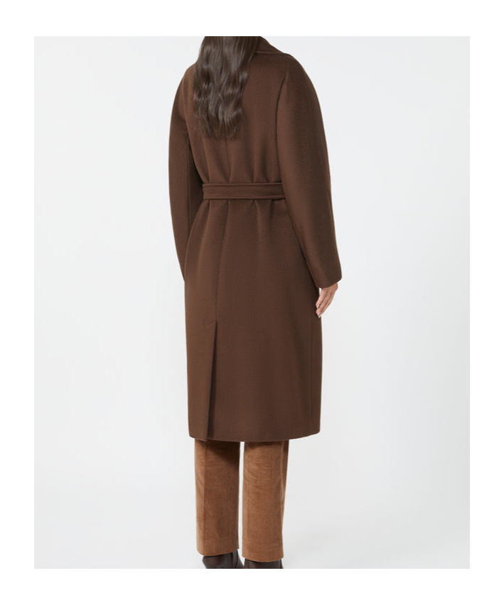 Weekend Max Mara Double-breasted Wool Mid-length Coat In Brown