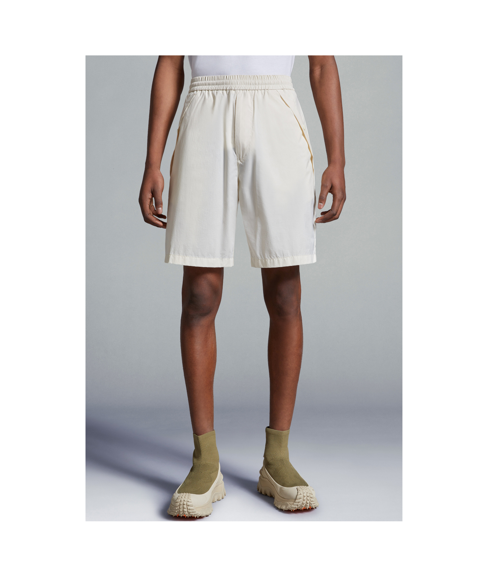 Moncler Lightweight Bermuda Shorts In White