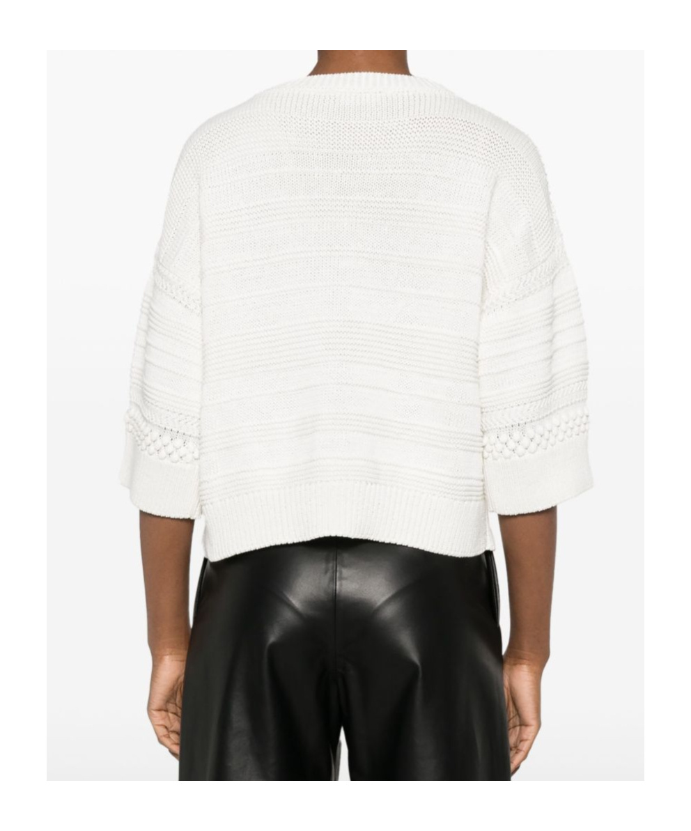 Fabiana Filippi Open-knit Sweater In White