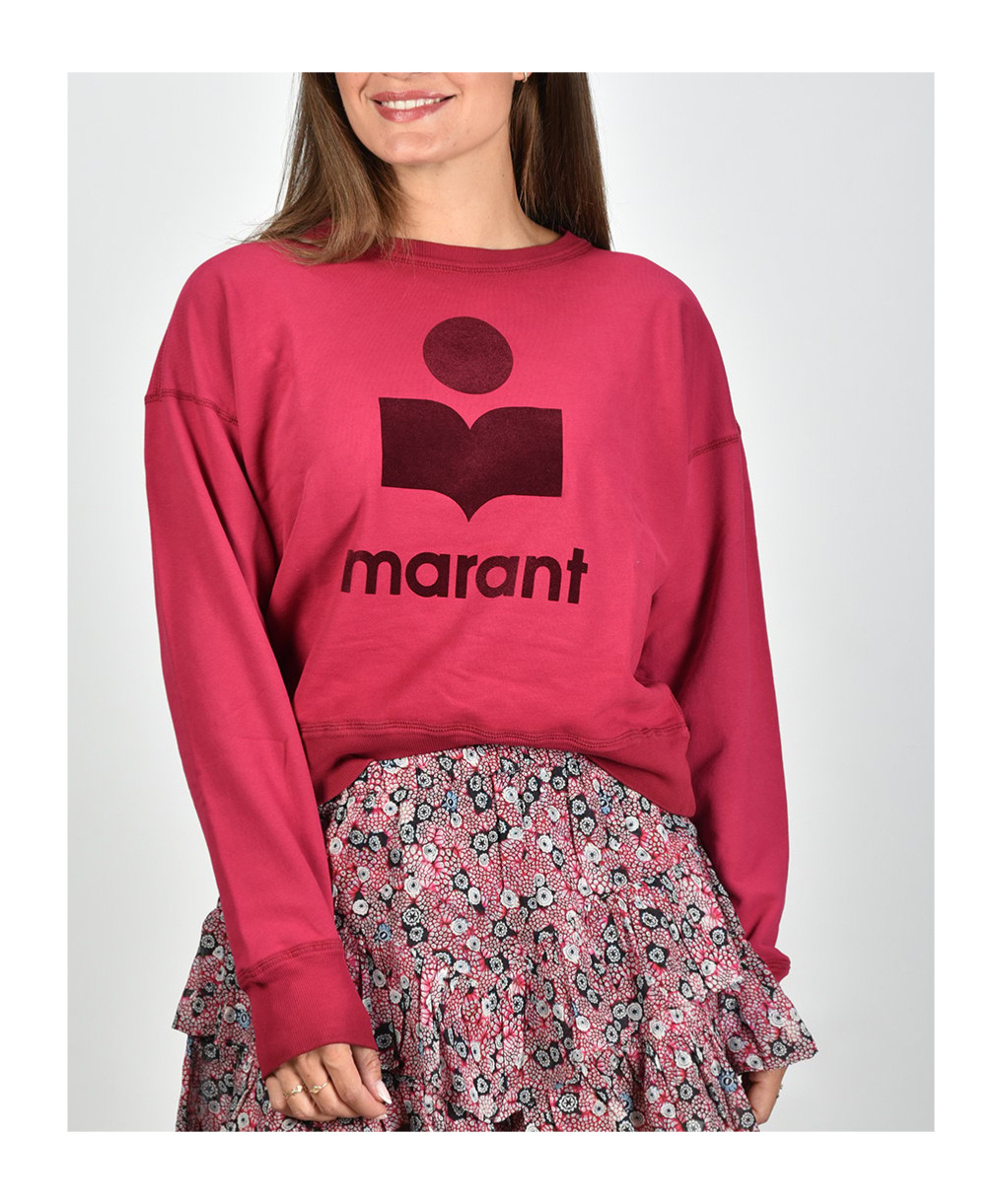 Isabel Marant Étoile Mobily Logo Jersey Sweatshirt In Red