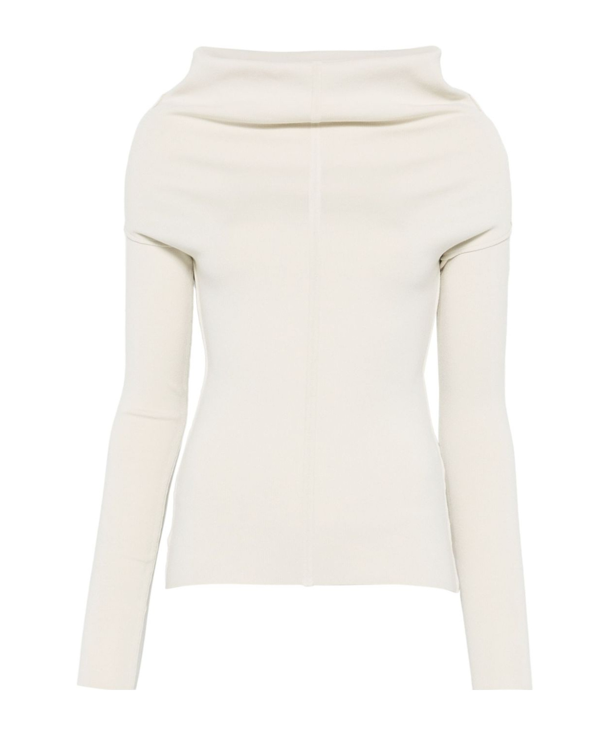 Rick Owens Draped Long-sleeves Top In White