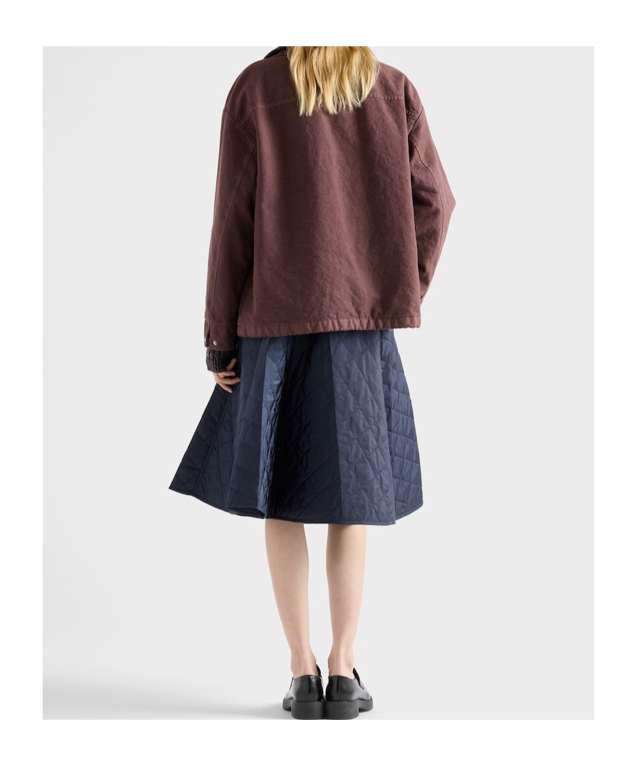 Prada Re-nylon Circle Skirt In Blue