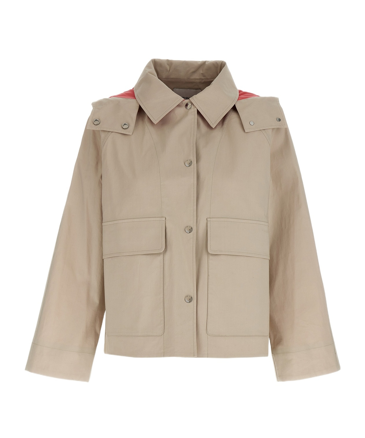 Shop Yves Salomon Long-sleeved Casual Jacket In Nude