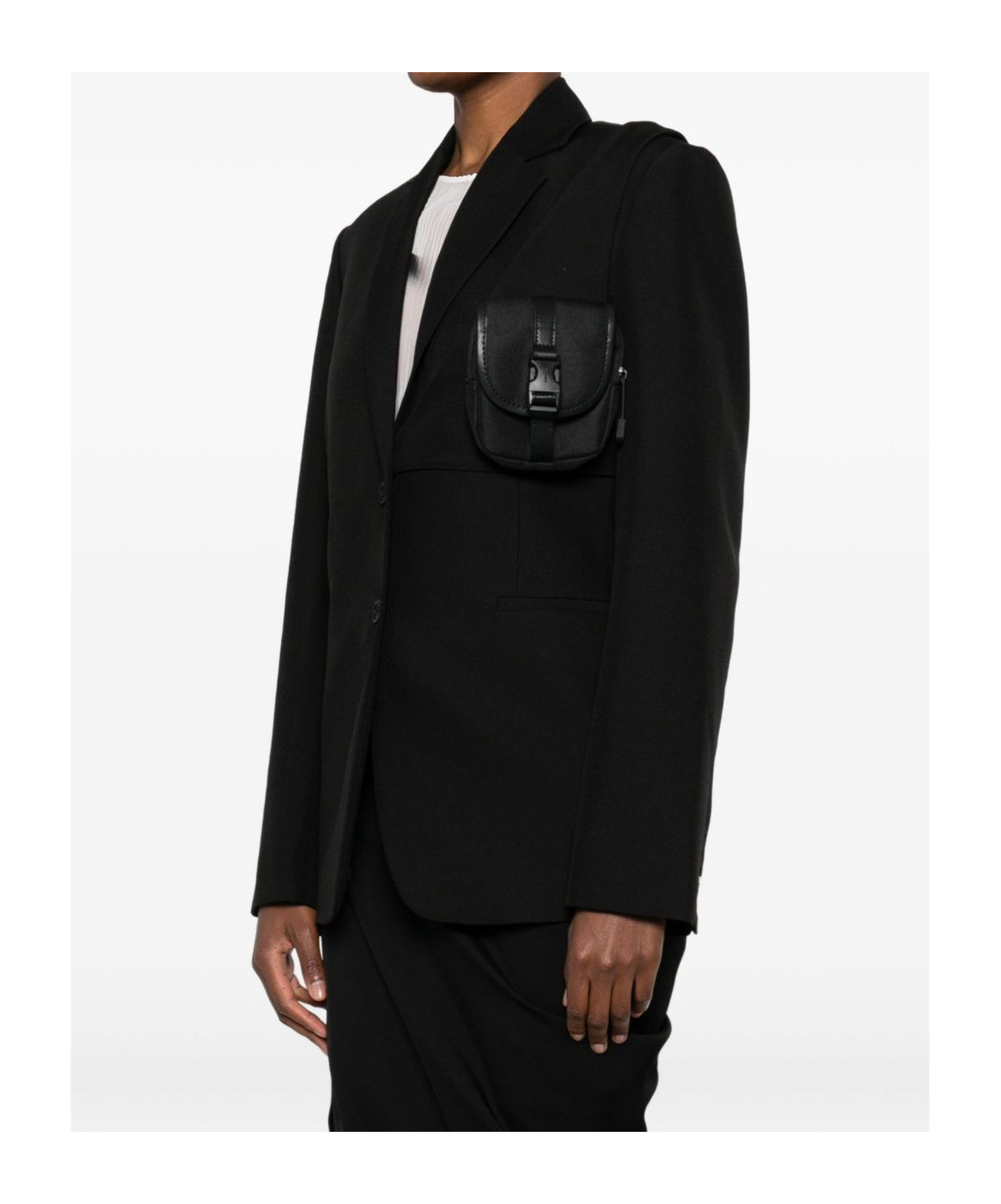 Coperni Button-down Long Sleeve Suit Jacket In Black